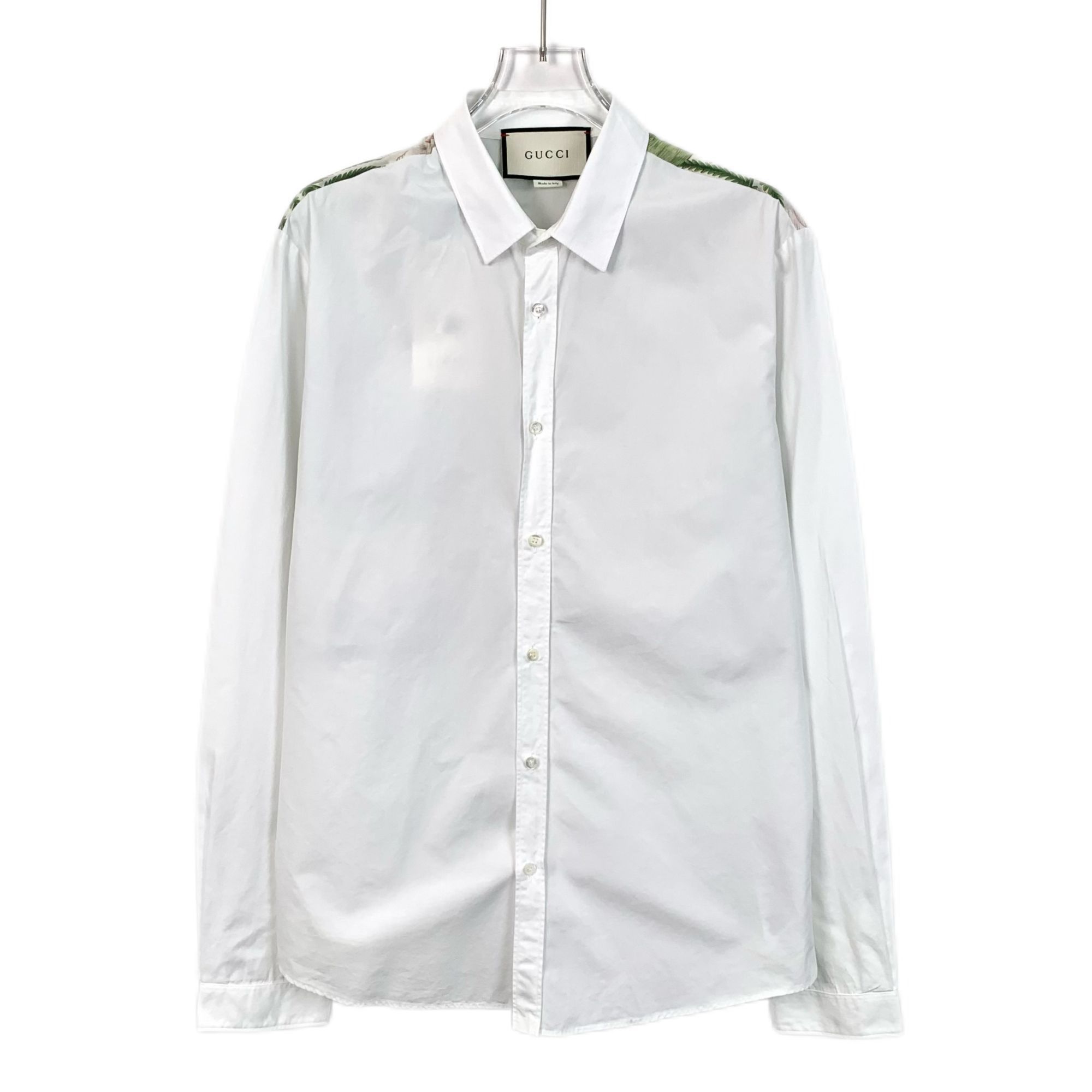 Gucci Gucci White Jungle Tiger Print Cotton Long Sleeve Shirt (Siz Size ONE SIZE - 1 Thumbnail