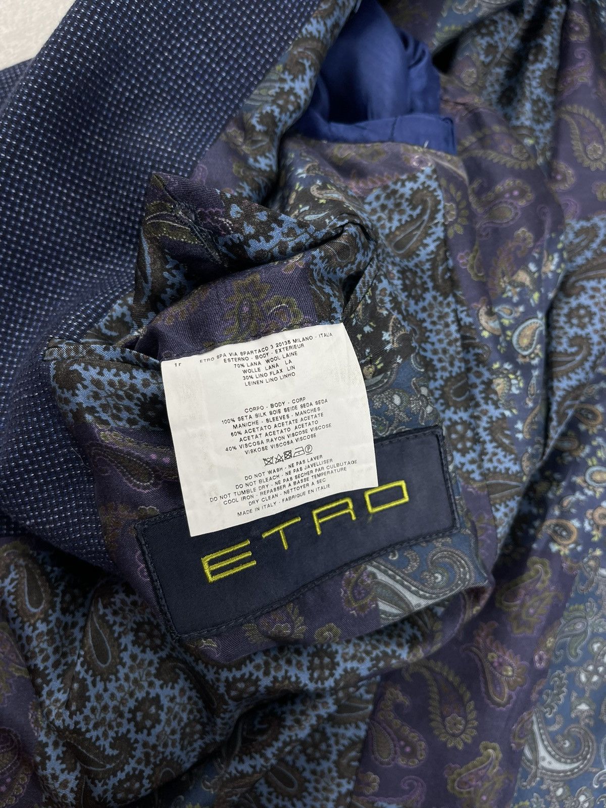 Etro Etro Blue Check Wool Blazer Size 54 Size 44R - 12 Thumbnail