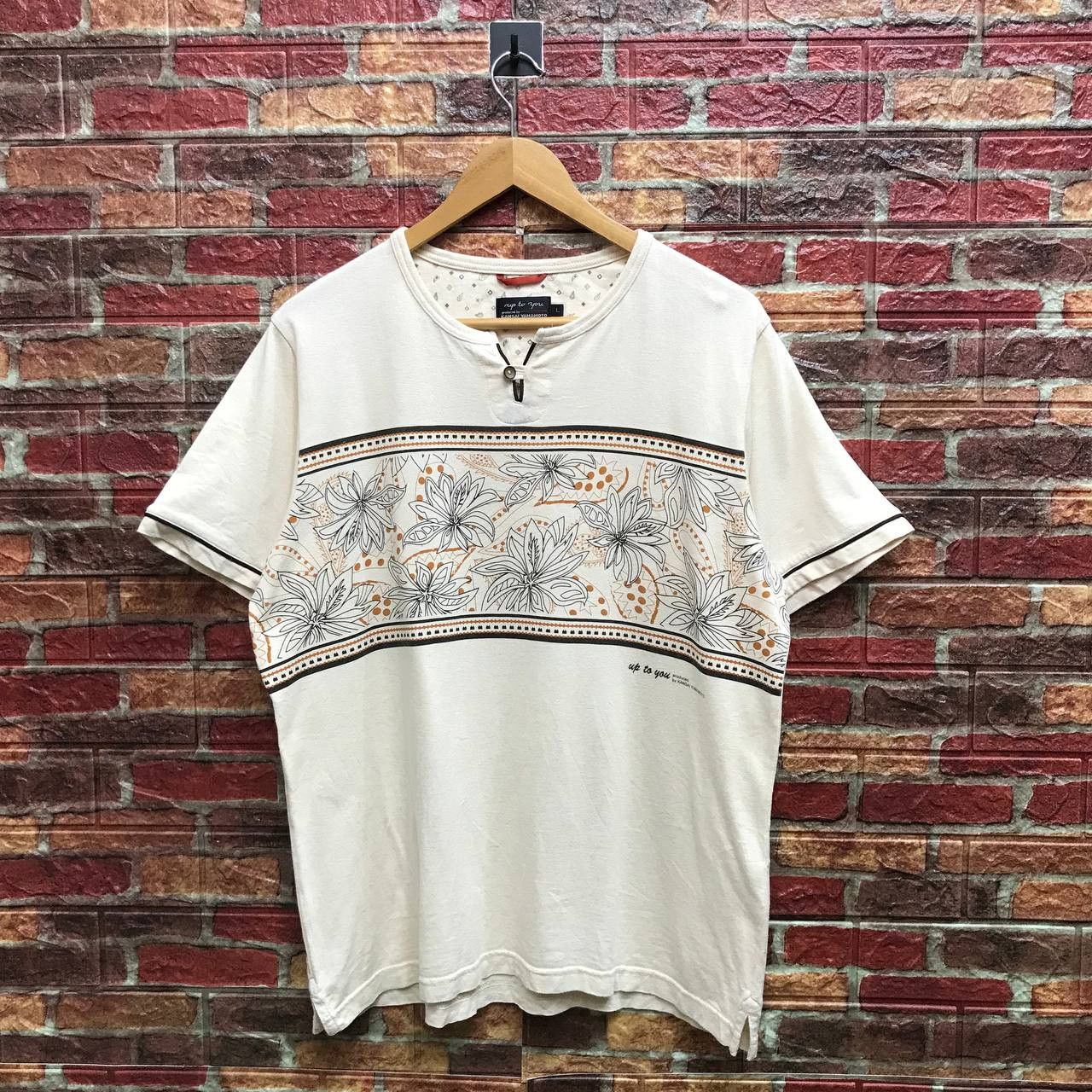 Kansai Yamamoto VINTAGE KANSAI YAMAMOTO NATIVE TSHIRT SINGLE BUTTON Size US L / EU 52-54 / 3 - 1 Thumbnail