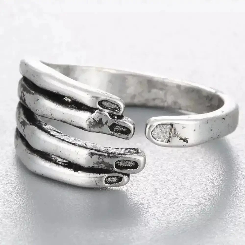 Jewelry Antique Hand Finger Ring Size ONE SIZE - 3 Thumbnail