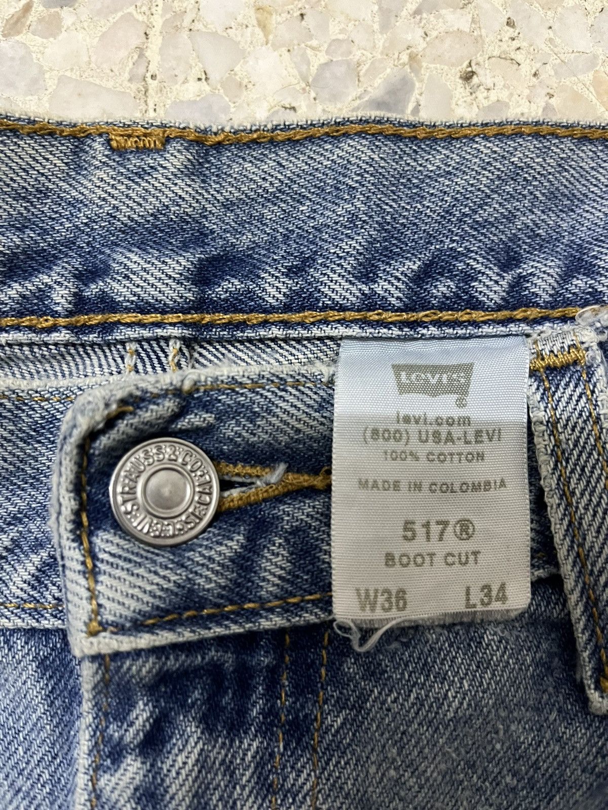 Levi's Rare Vintage Levi’s 517 Light Blue Faded Distressed Size US 35 - 4 Thumbnail