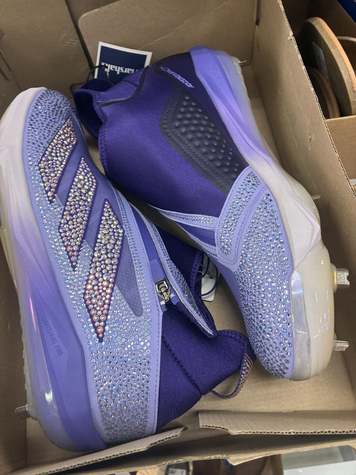 Adidas Adizero Impact+Swarovski Cleats! Size US 11 / EU 44 - 1 Thumbnail