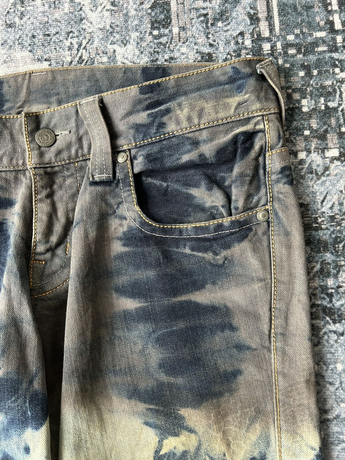 Tornado Mart Tornado Mart Flared Washed Snake Denim Size US 34 / EU 50 - 18 Thumbnail