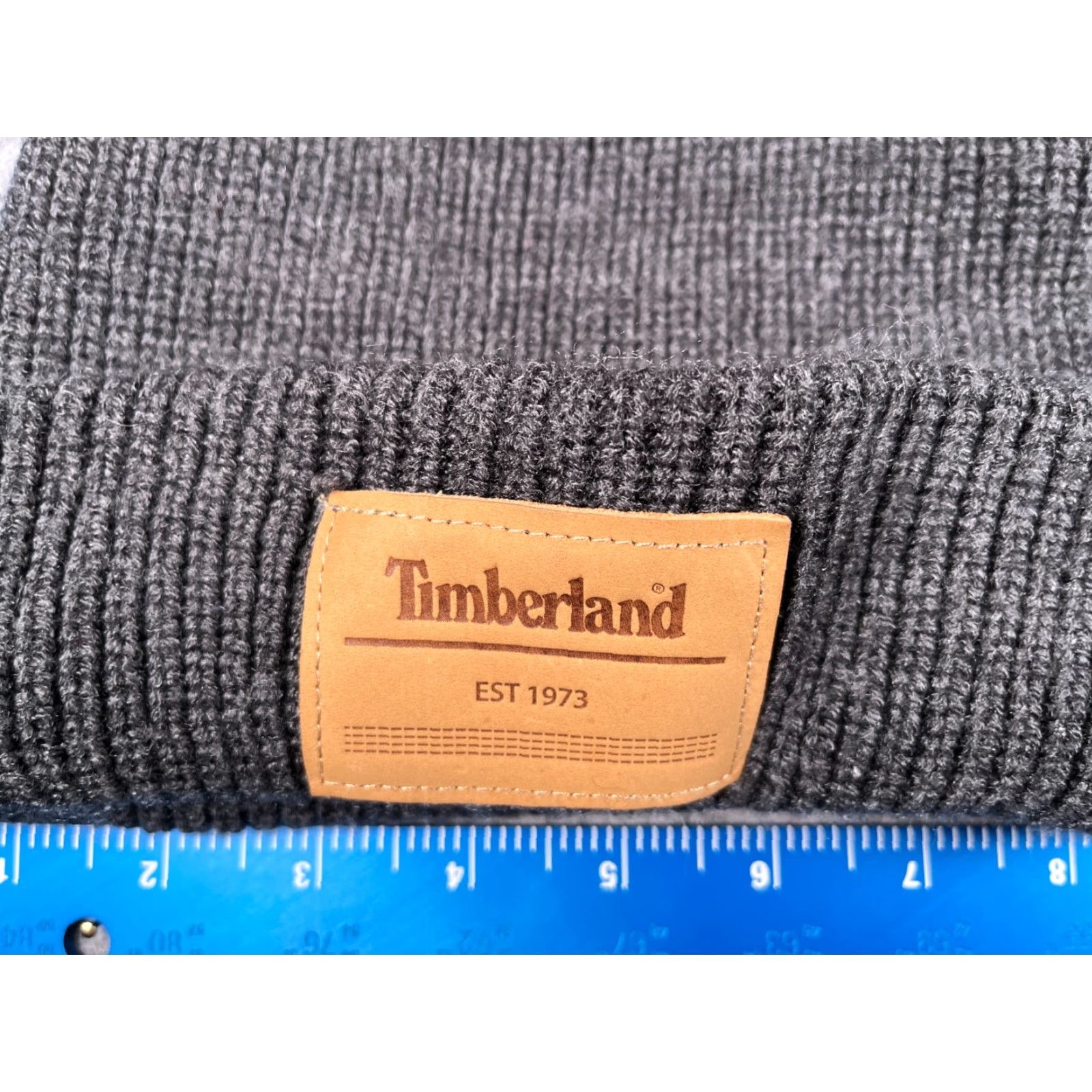 Timberland Timberland Beanie Adult One Size Gray Knit 100% Acrylic Ski Hike Camp Hat/Cap Unisex Adults Beanie Outdoor Logo 90s? Size ONE SIZE - 2 Thumbnail