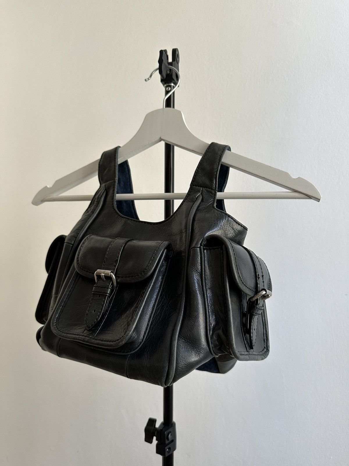 Armani Vintage Leather Mini Bag in Black, Women's
