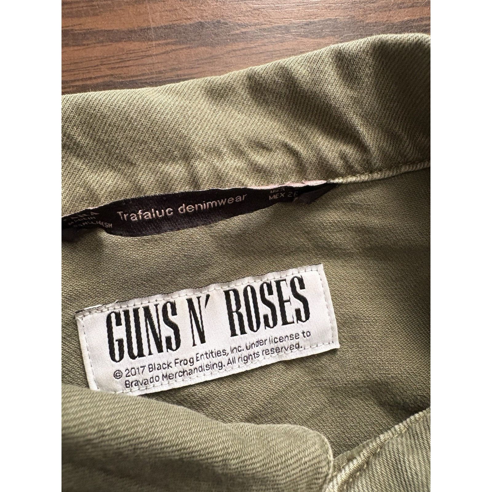 Zara 2017Zara Guns N Roses Military Utility Jacket Distressed S Size S / US 4 / IT 40 - 12 Thumbnail