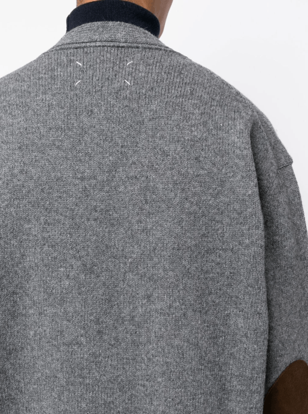Maison Margiela BNWT AW24 MAISON MARGIELA V NECK ELBOW PATCH CARDIGAN XL Size US XL / EU 56 / 4 - 13 Thumbnail