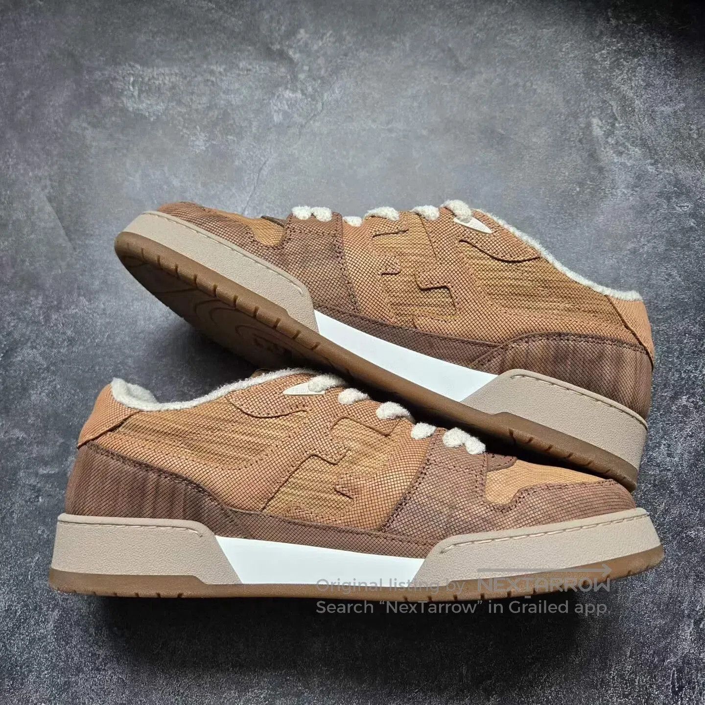 Fendi FENDI Brown Patchwork Sneakers| Size US 11.5 / IT 41.5 - 9 Thumbnail
