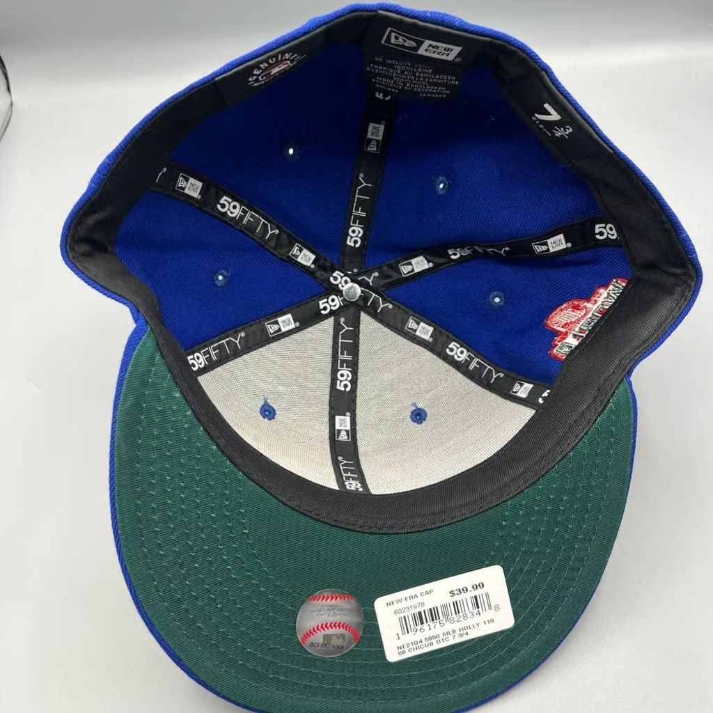 New Era Chicago Cubs Hat Men 7 3/4 Holly 59Fifty New Era Fitted Cap Size ONE SIZE - 5 Thumbnail