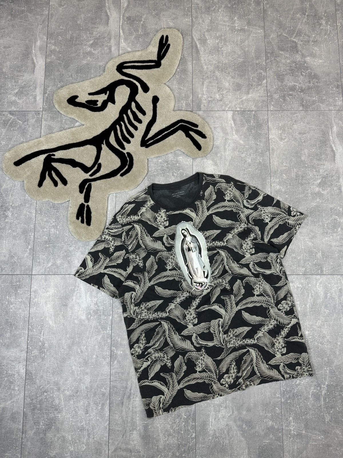 Allsaints × Japanese Brand Mens AllSaints Puerto Kahuha SS Crew T-shirt big logo tee Size US M / EU 48-50 / 2 - 1 Thumbnail