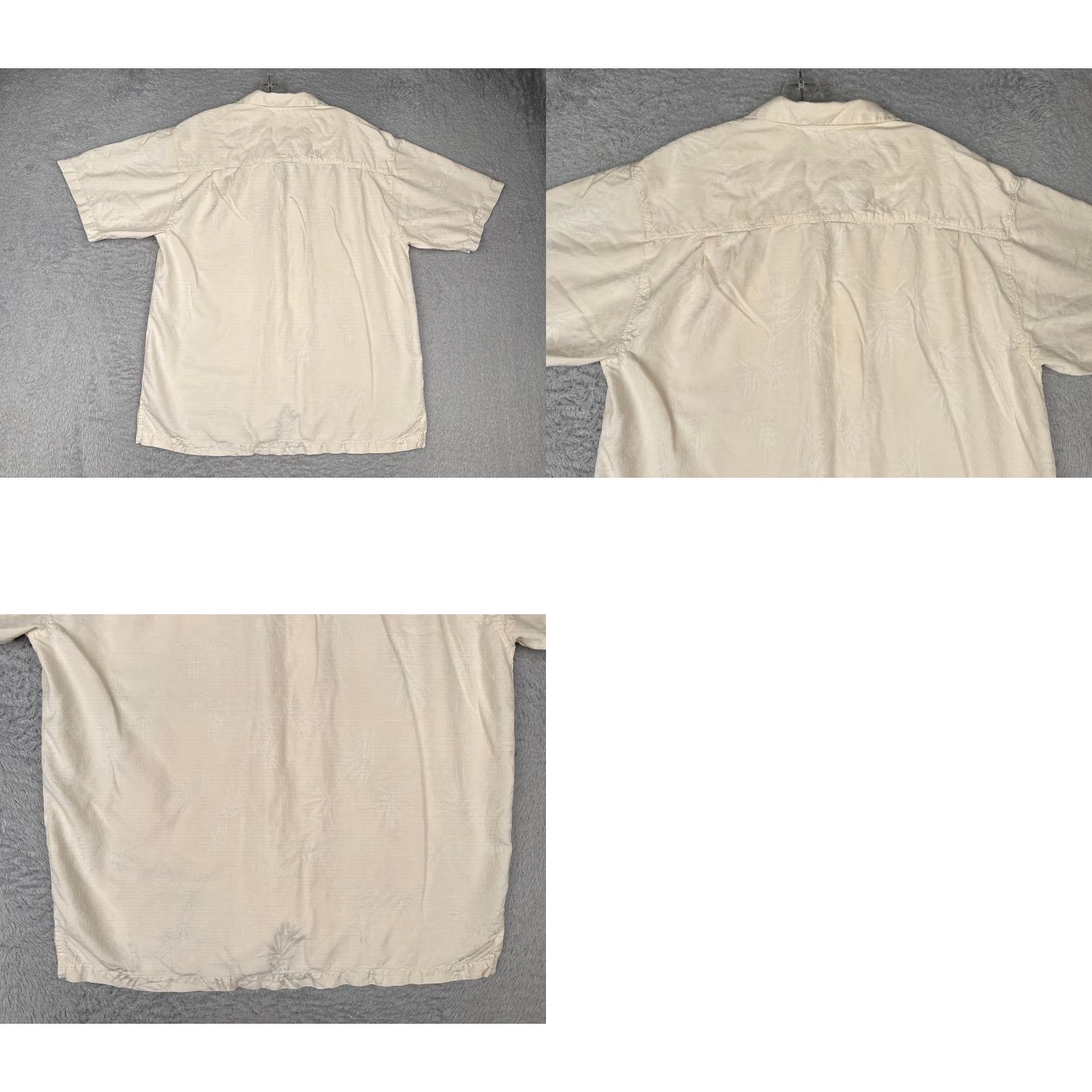 Tommy Bahama Tommy Bahama Shirt Men Medium Ivory Floral Silk Button Hawaiian Embroider Size US M / EU 48-50 / 2 - 9 Thumbnail