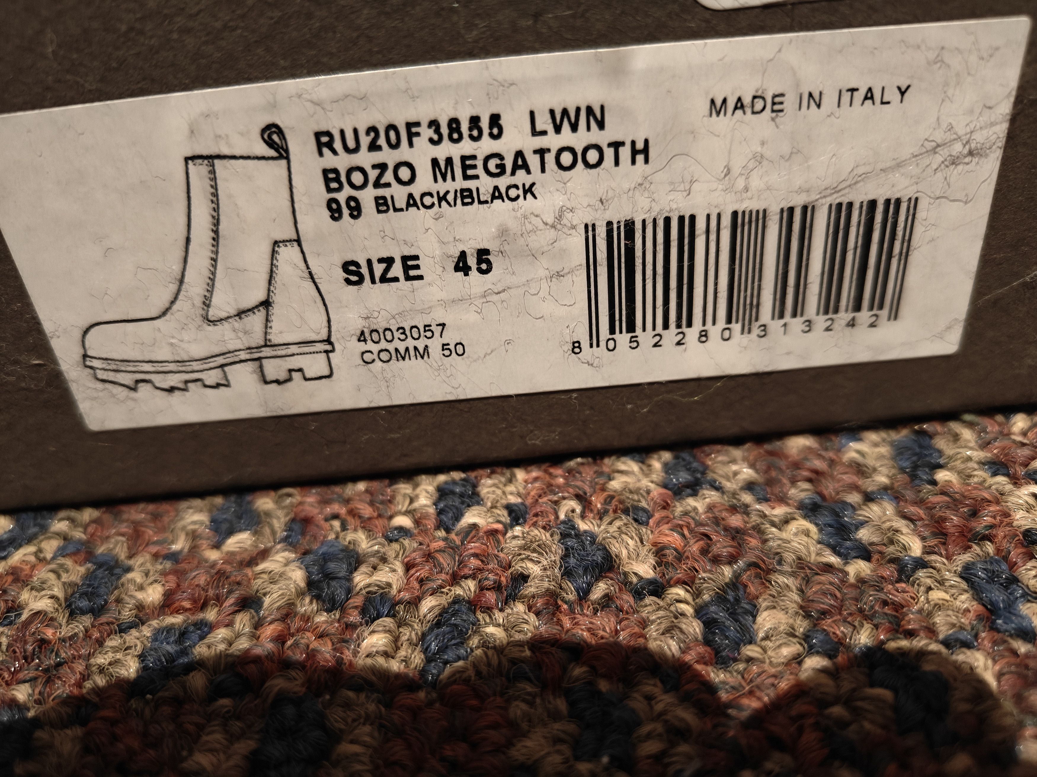 Rick Owens BNWT AW20 RICK OWENS "PERFORMA" LWN BOZO MEGATOOTH BOOTS 45 Size US 12 / EU 45 - 17 Thumbnail