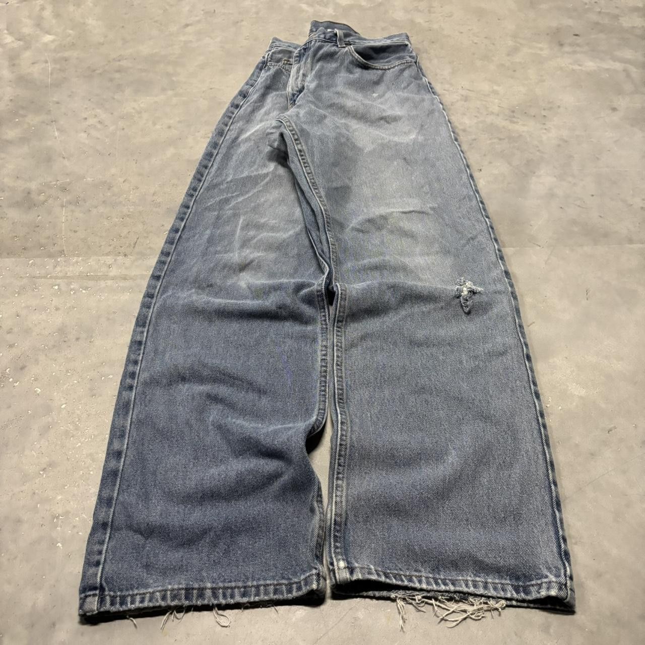 Japanese Brand × Vintage Crazy Vintage Y2K/2000s Grunge Dark Wash Skater Denim Jeans! Size US 36 / EU 52 - 3 Thumbnail