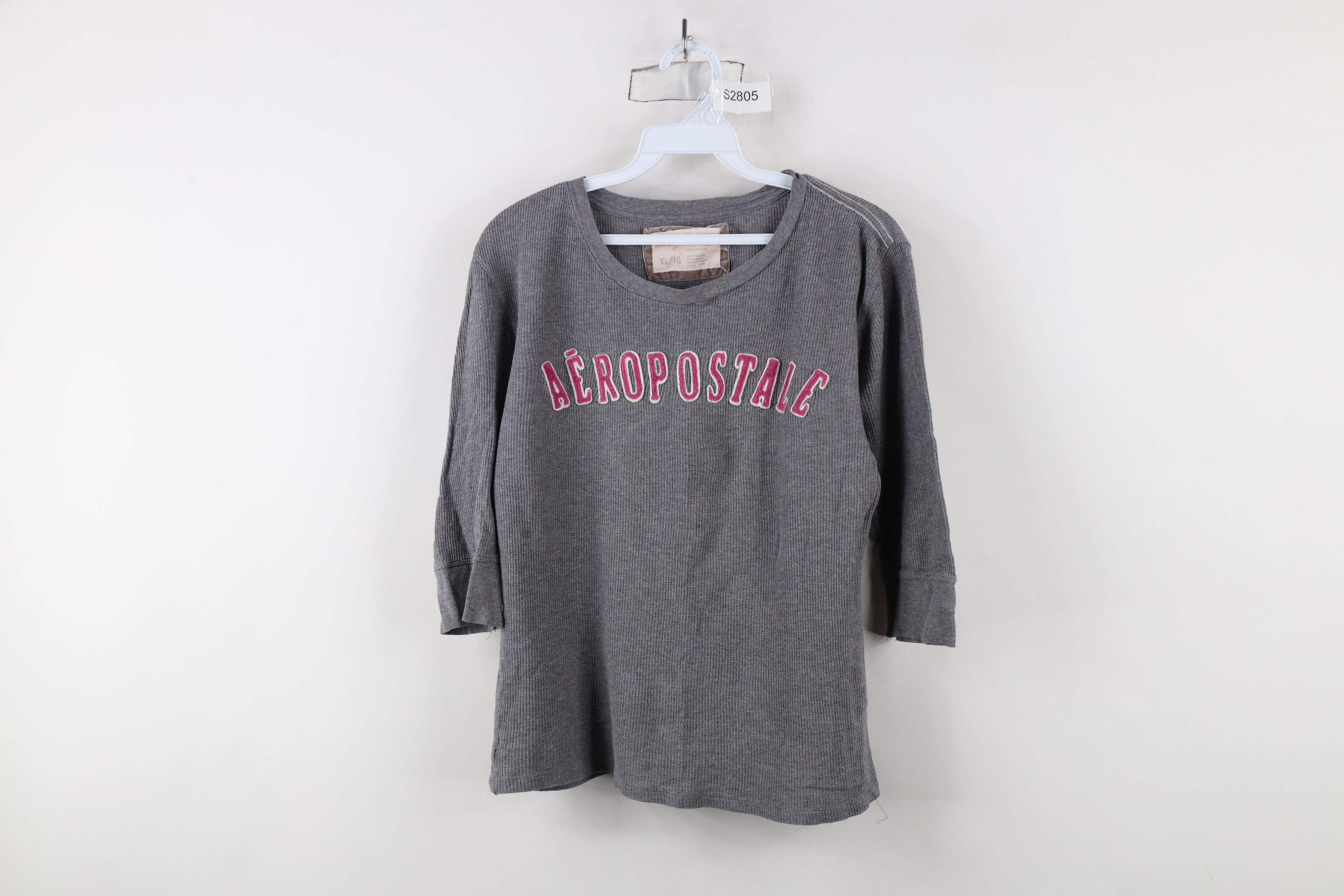 Aeropostale × Vintage Vintage Y2K Aeropostale 3/4 Sleeve Thermal Waffle T-Shirt Size XL / US 12-14 / IT 48-50 - 1 Thumbnail