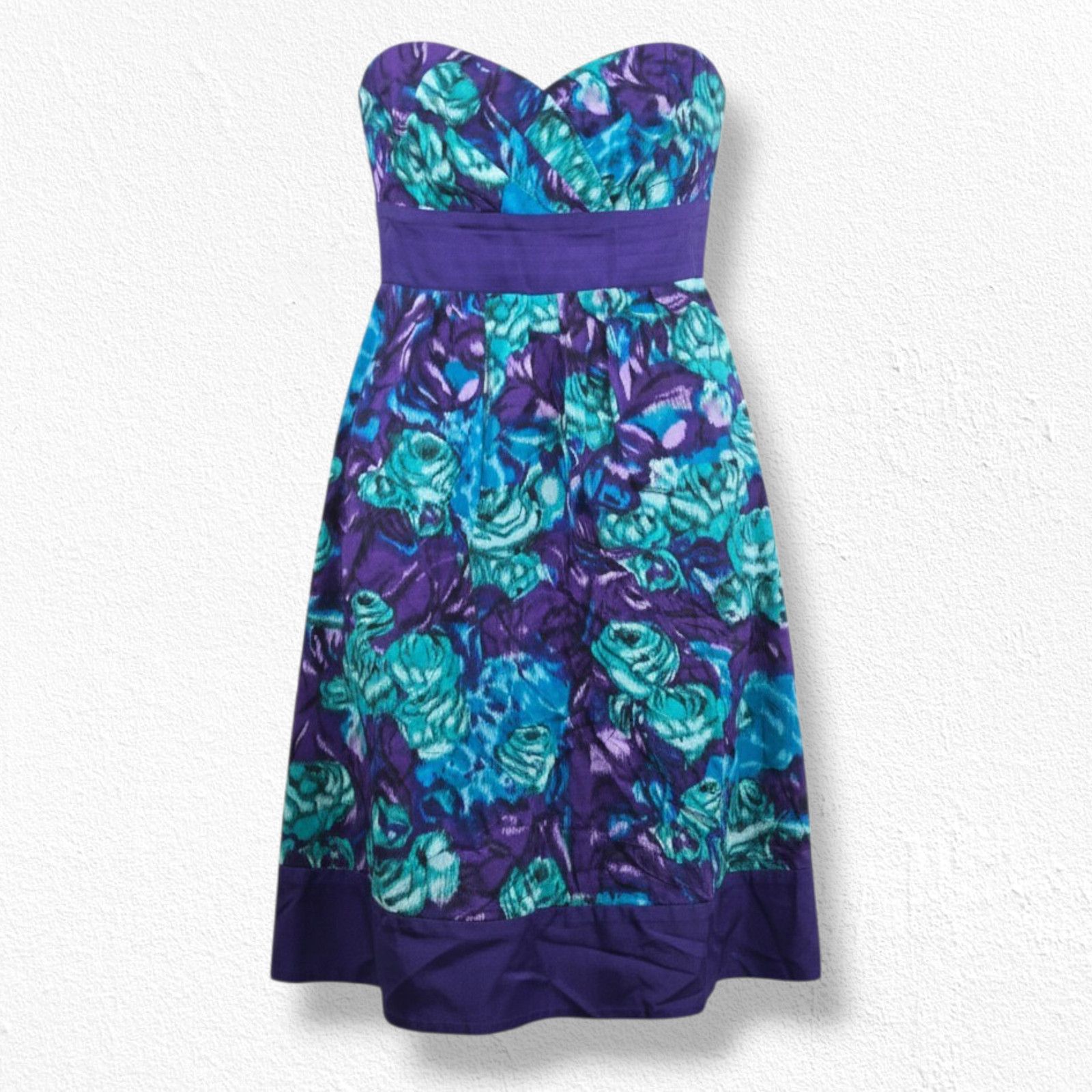 Anthropologie Anthropologie 2010s Floral Strapless Dress Size 0 Size XS / US 0-2 / IT 36-38 - 1 Thumbnail