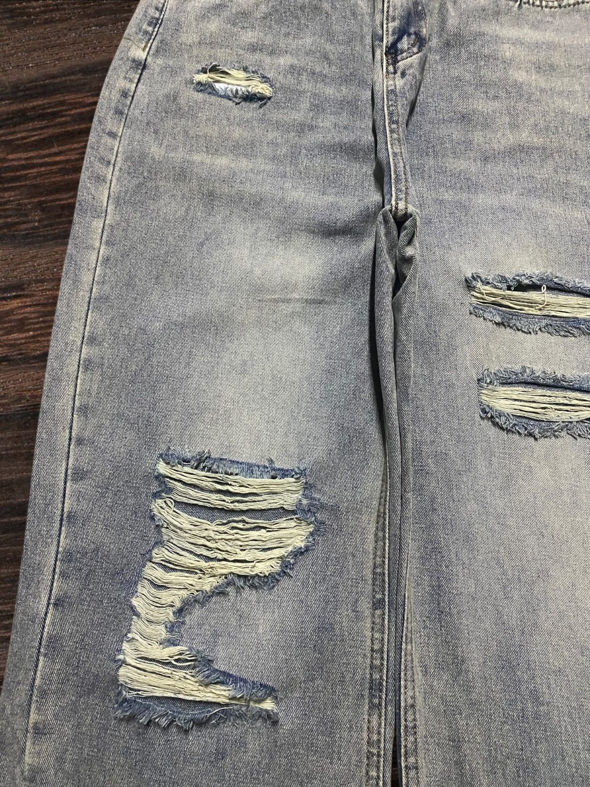 Japanese Brand Vintage Japanese Brand Adjust Waist Distressed Baggy Jeans Size 28" / US 6 / IT 42 - 7 Thumbnail