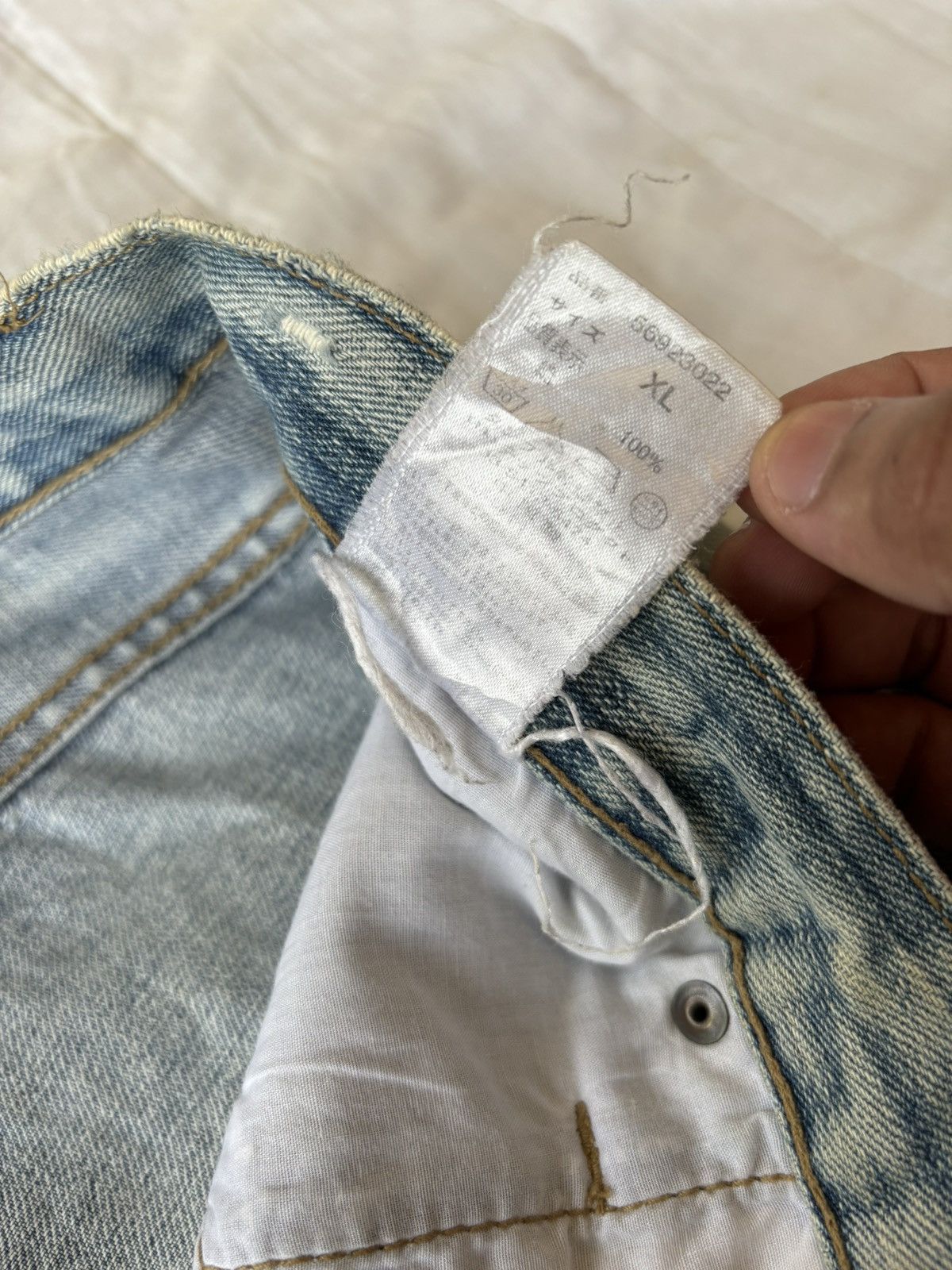 Helmut Lang RARE🔥EXHIBITIONIST PATCHWORK DISTRESSED DENIM JEANS Size US 34 / EU 50 - 9 Thumbnail