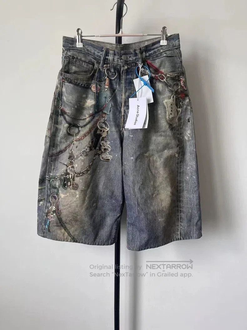 Acne Studios Acne Studios 3D Print Denim Shorts. Size US 32 / EU 48 - 1 Thumbnail