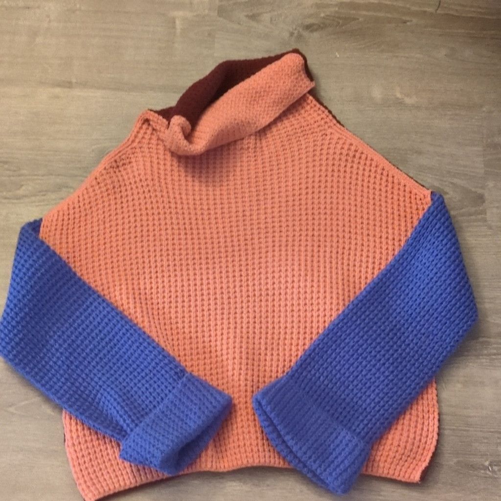 Free People Free People Colorblock Chunky Oversized Sweater XS Size XS / US 0-2 / IT 36-38 - 7 Thumbnail
