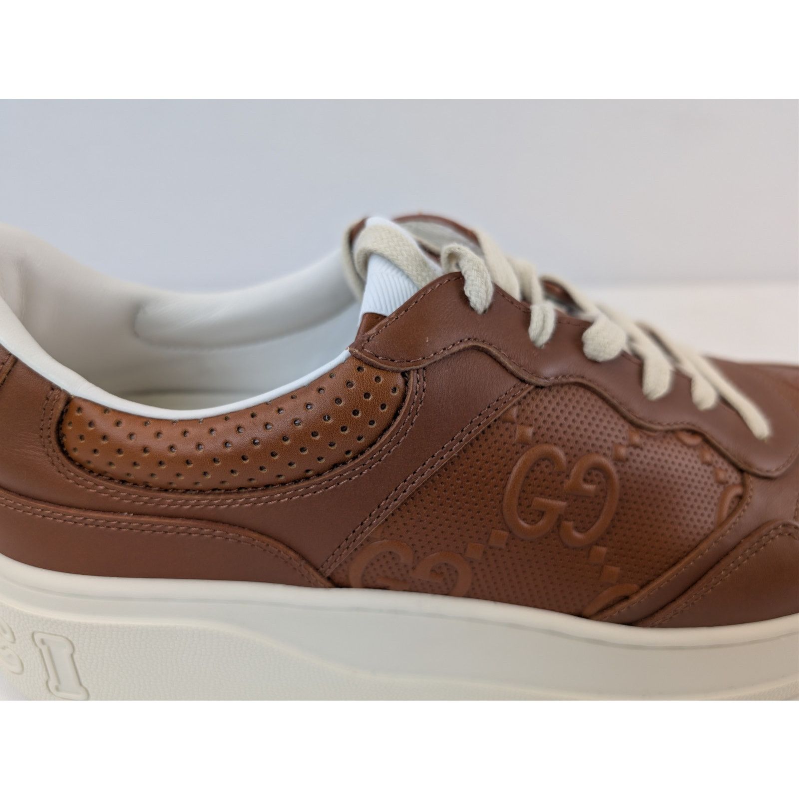 Gucci o1rshd1 Low Top Sneakers in Brown with White Sole Size US 12 / EU 45 - 4 Thumbnail