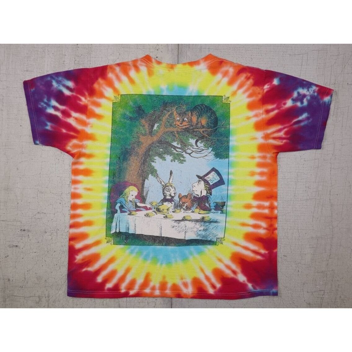 Vintage Vintage 90s Alice In Wonderland Tie Dye 1997 T Shirt Sz L Size US L / EU 52-54 / 3 - 2 Thumbnail