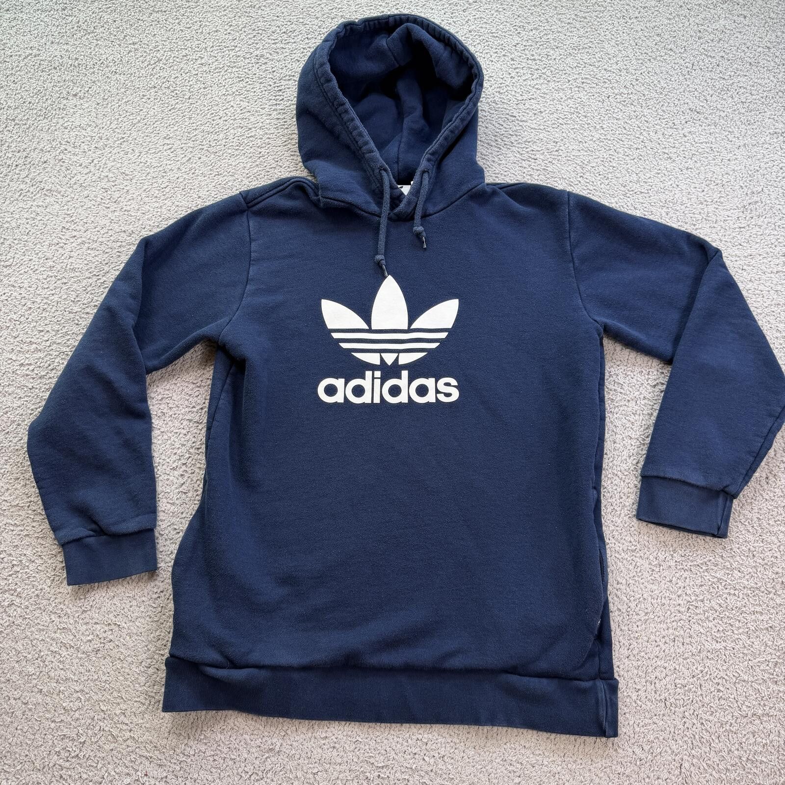 Adidas Adidas Trefoil Logo Hoodie Navy Pullover Sweatshirt Mens M Size US M / EU 48-50 / 2 - 1 Thumbnail