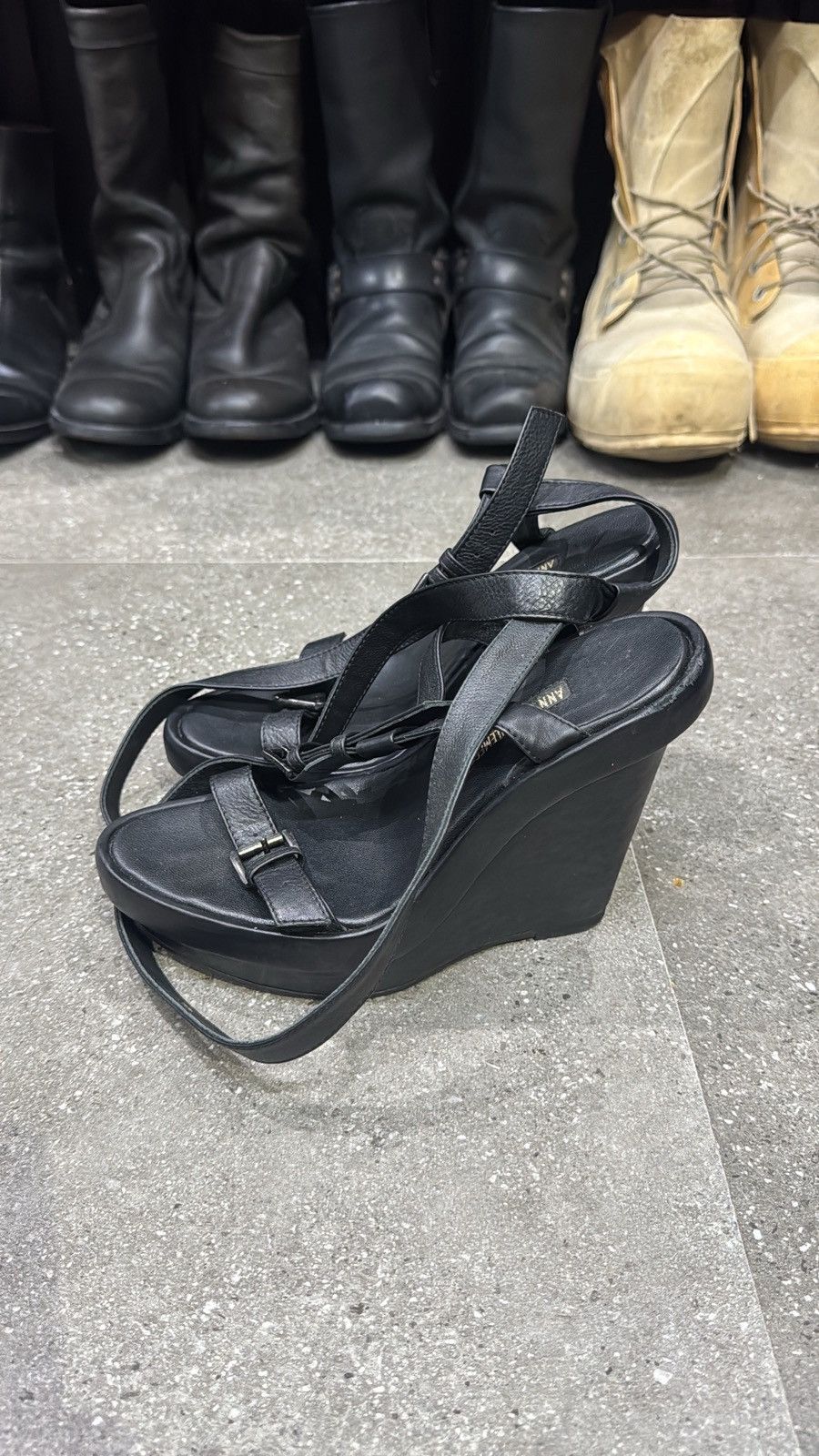Ann Demeulemeester Ann Demeulemeester Platform Ankle Strap Sandals Size US 5 / IT 35 - 4 Thumbnail