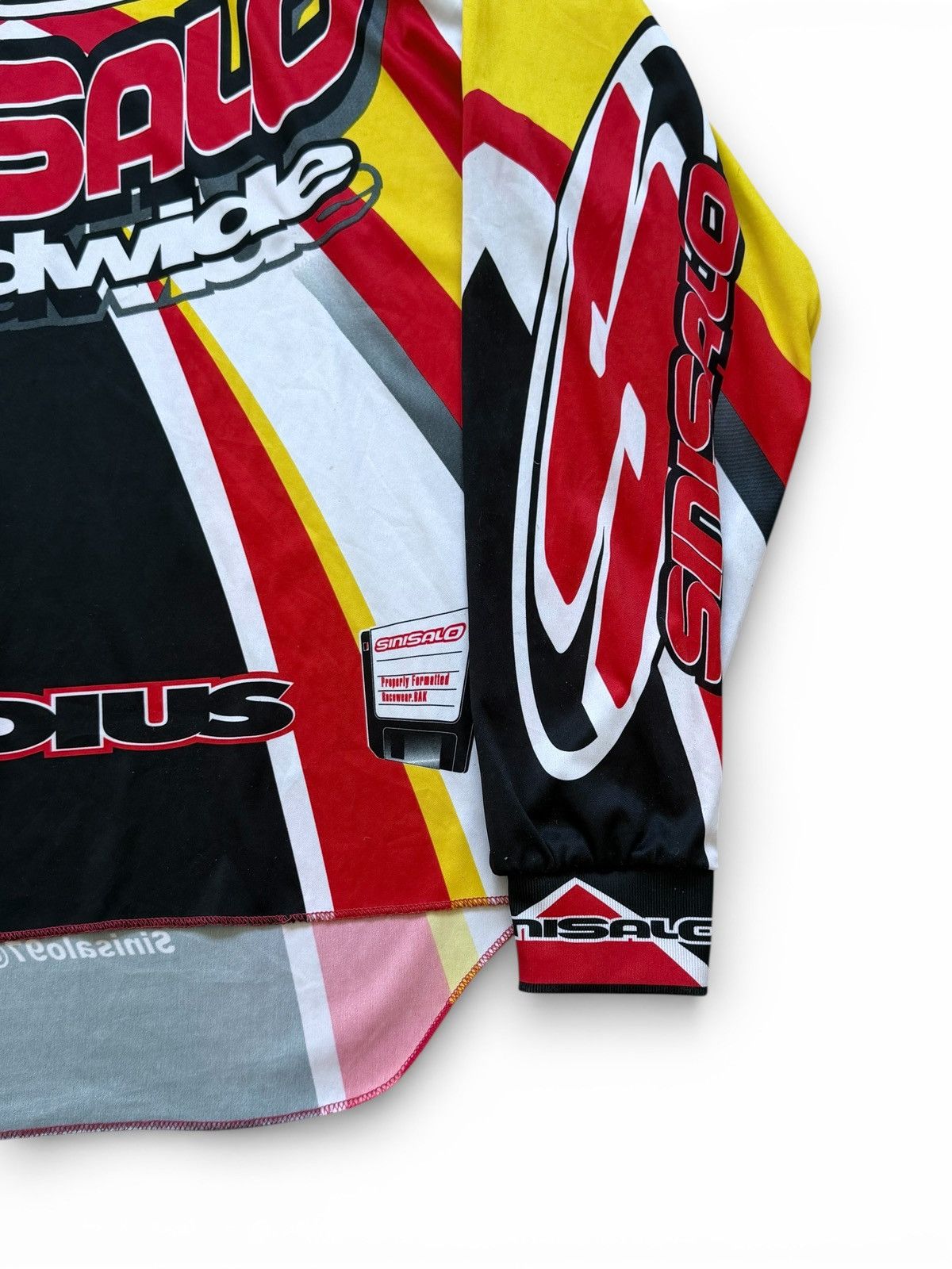 Sports Specialties Vintage 90s Sinisalo Worldwide Motocross Racing Jersey Size US L / EU 52-54 / 3 - 3 Thumbnail