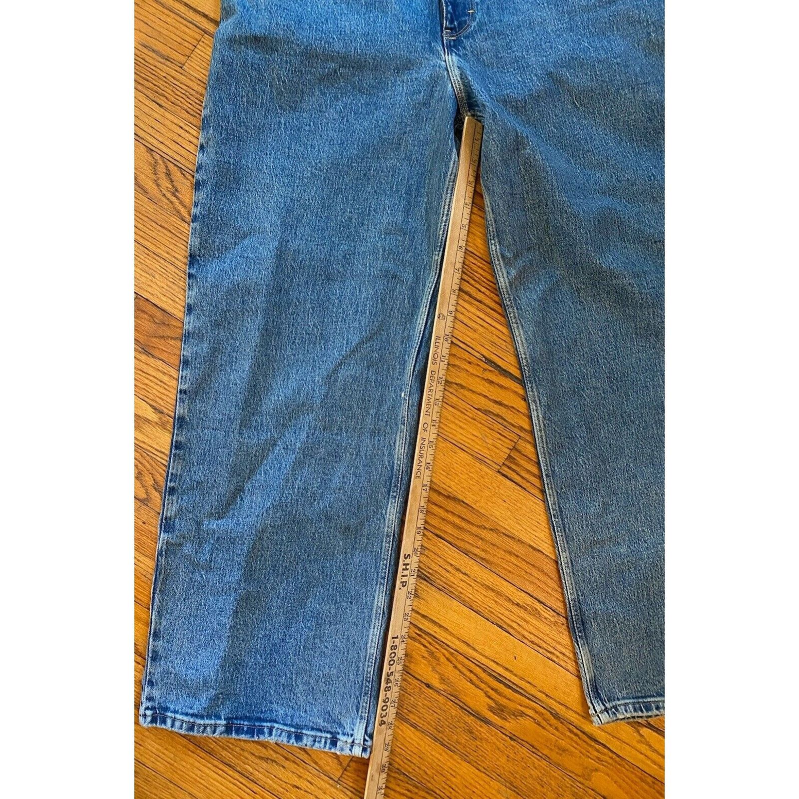 Wrangler NWT Wrangler Mid Jean Mens Loose Straight Inspection Sticker Size US 34 / EU 50 - 9 Thumbnail
