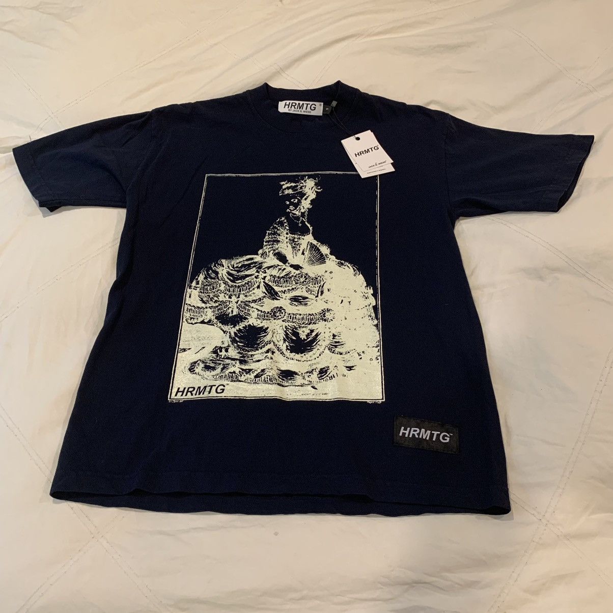 image of Hrmtg X Jack B Wiese Dress Portrait Shirt in Blue, Men's (Size Small)