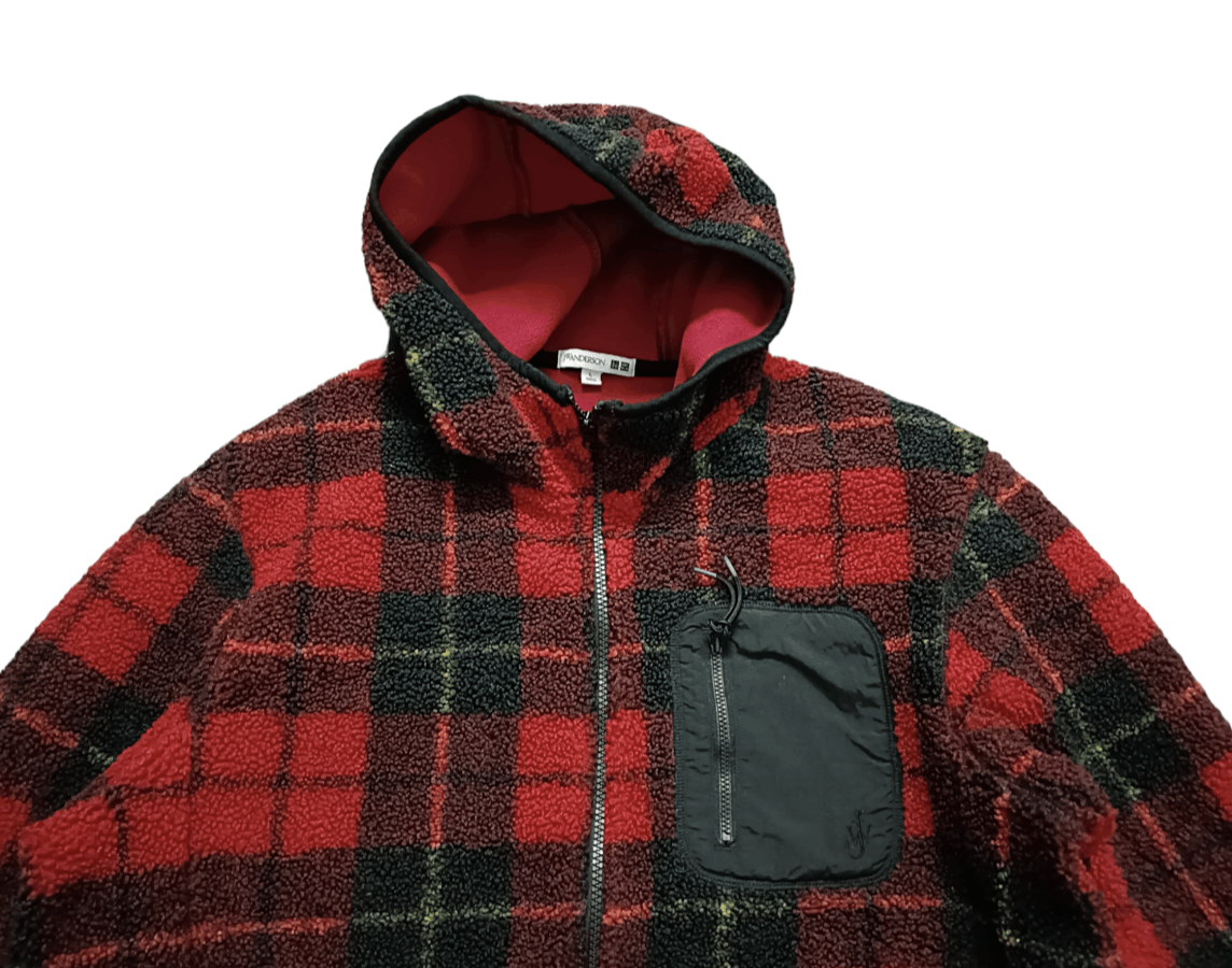 JW Anderson Uniqlo X Jw Anderson Fleece Hoodie Red Jacket Size US L / EU 52-54 / 3 - 2 Thumbnail