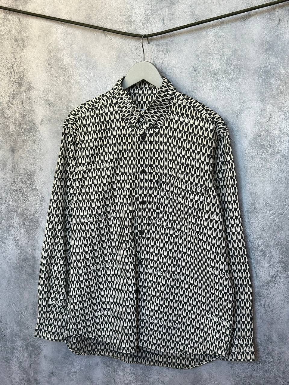 Moschino × Vintage Moschino Jeans Vintage 90s Monogram Shirt Button Up Logo Size US L / EU 52-54 / 3 - 1 Thumbnail