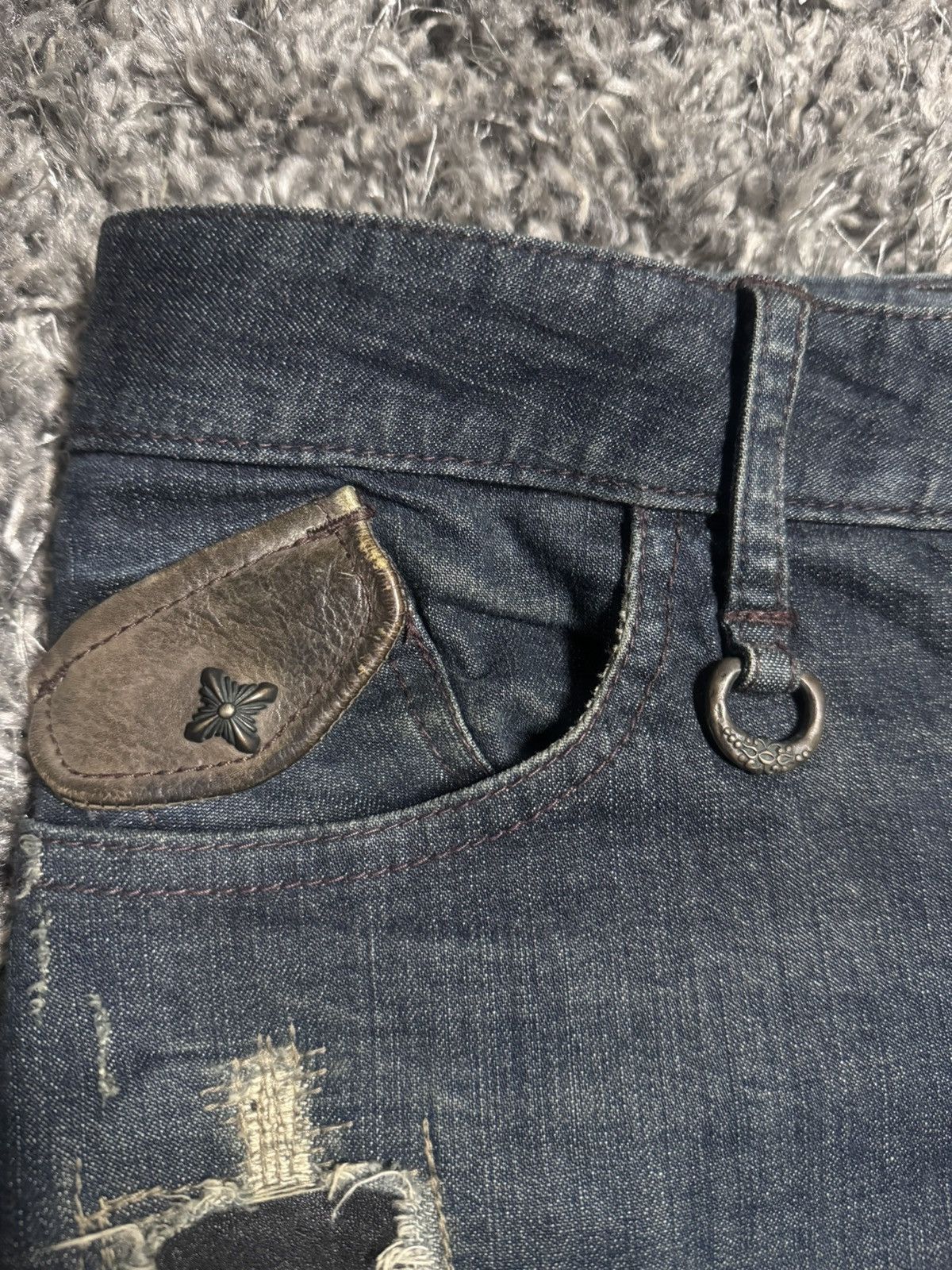 14th Addiction 14th Addiction Distressed Patchwork Jeans Size US 29 - 5 Thumbnail