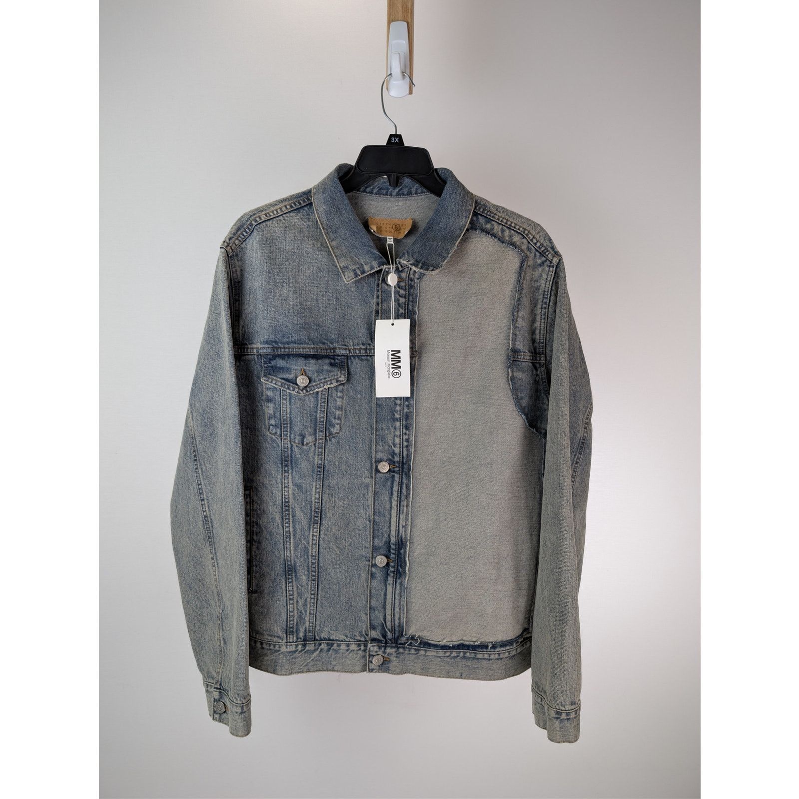 Maison Margiela o1rshd1 Contrast-front Denim Jacket in Blue Size US M / EU 48-50 / 2 - 8 Thumbnail