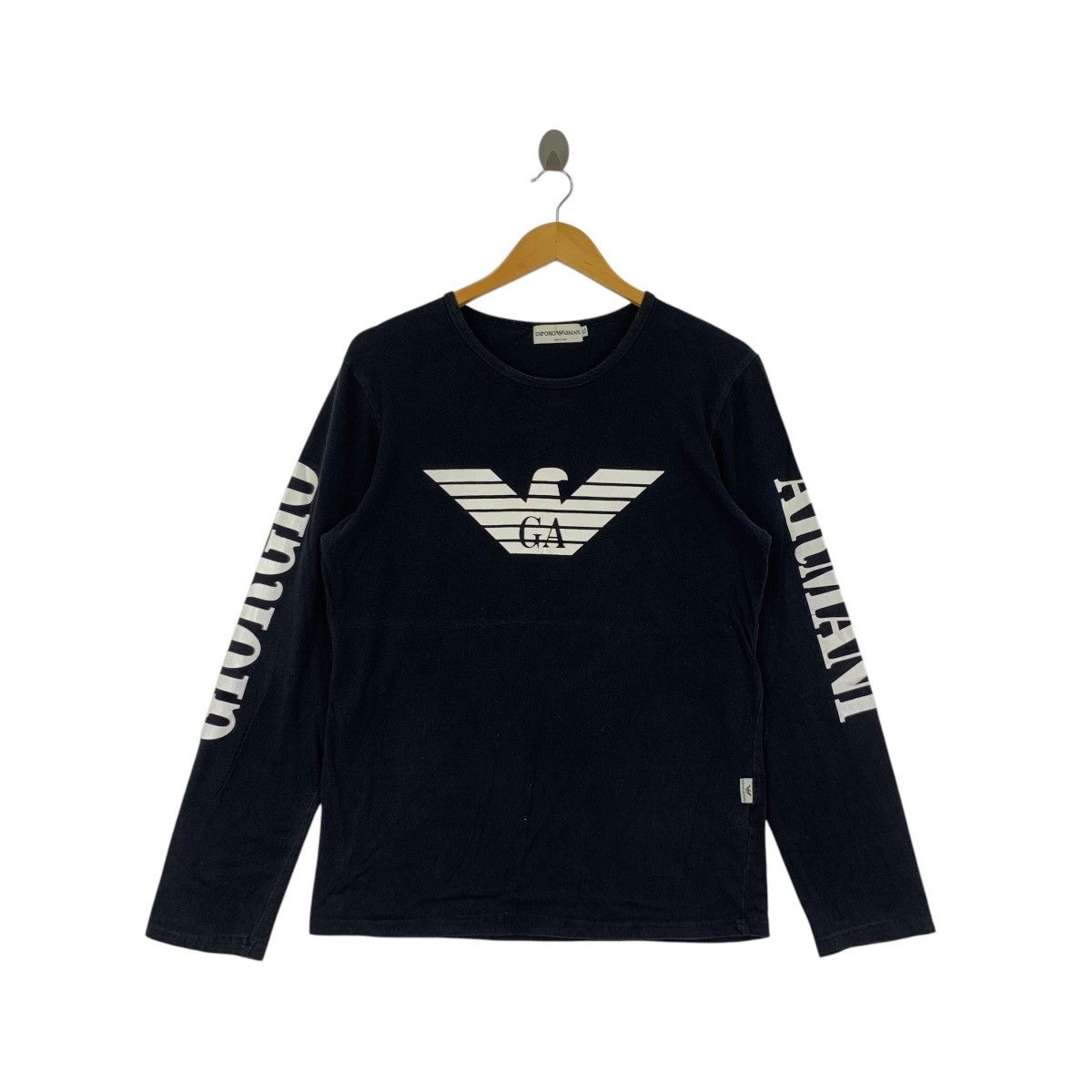 Emporio Armani Vintage EMPORIO ARMANI GIORGIO Stock Logo Tee Shirt Size XL / US 12-14 / IT 48-50 - 1 Thumbnail