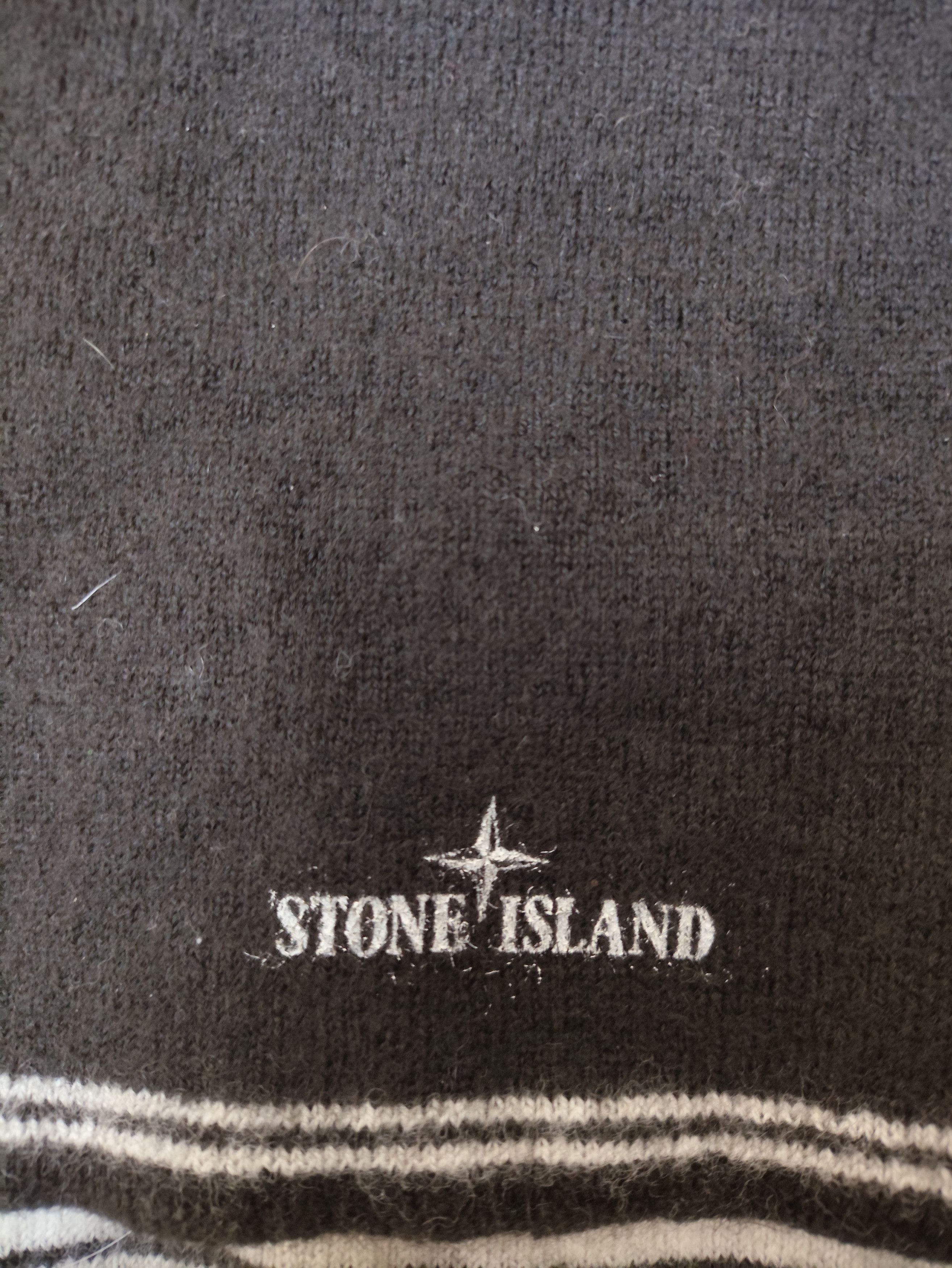 Stone Island × Vintage Vintage wool scarf two toned Black and white stone island Size ONE SIZE - 5 Thumbnail