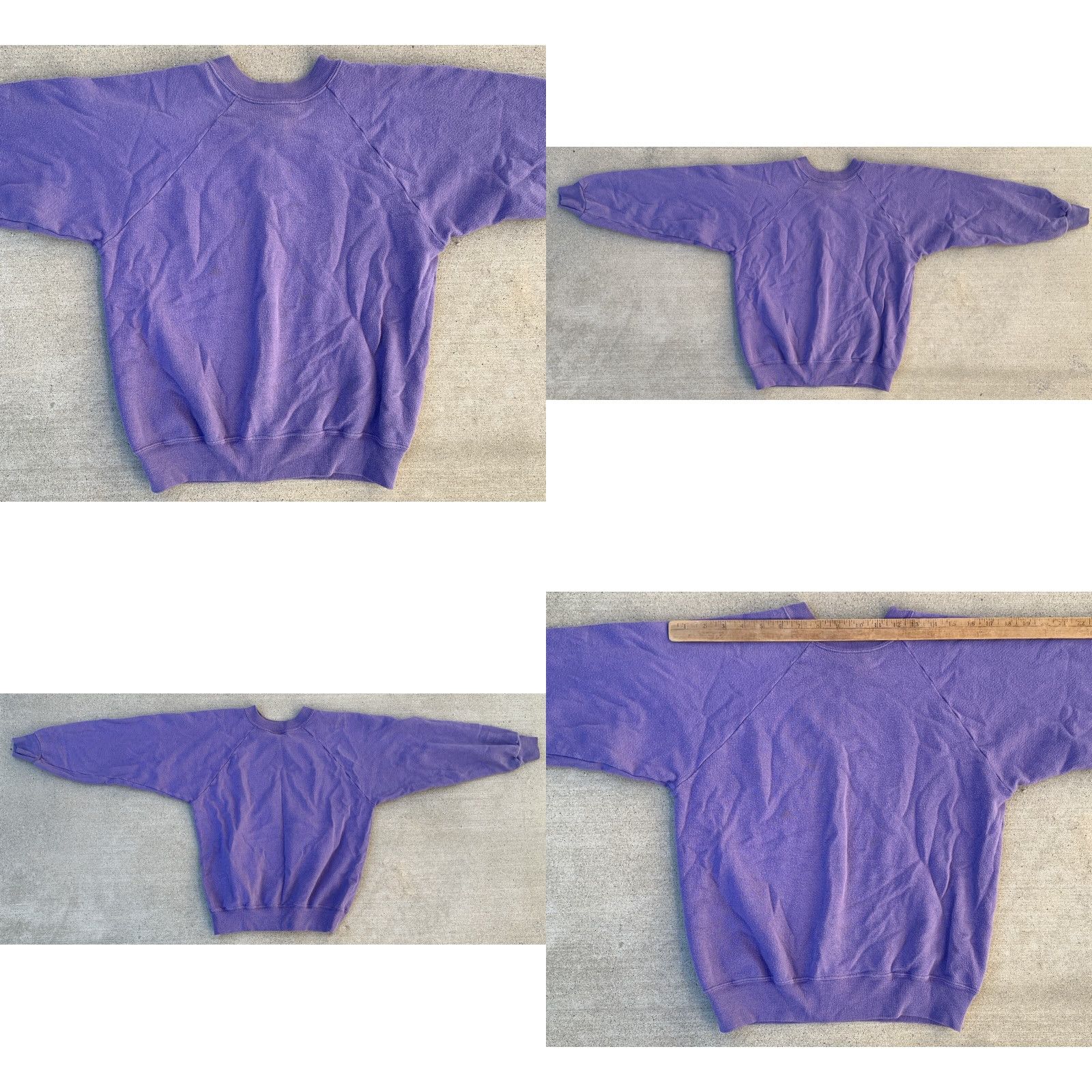 Tultex VINTAGE Tultex Sweatshirt Raglan Long Sleeve Pullover S Unisex Adults Purple Cotton Blend 50% Creslan 50% PULLOVER USA 1990s? Lavender Purple Soap? Size US S / EU 44-46 / 1 - 10 Thumbnail