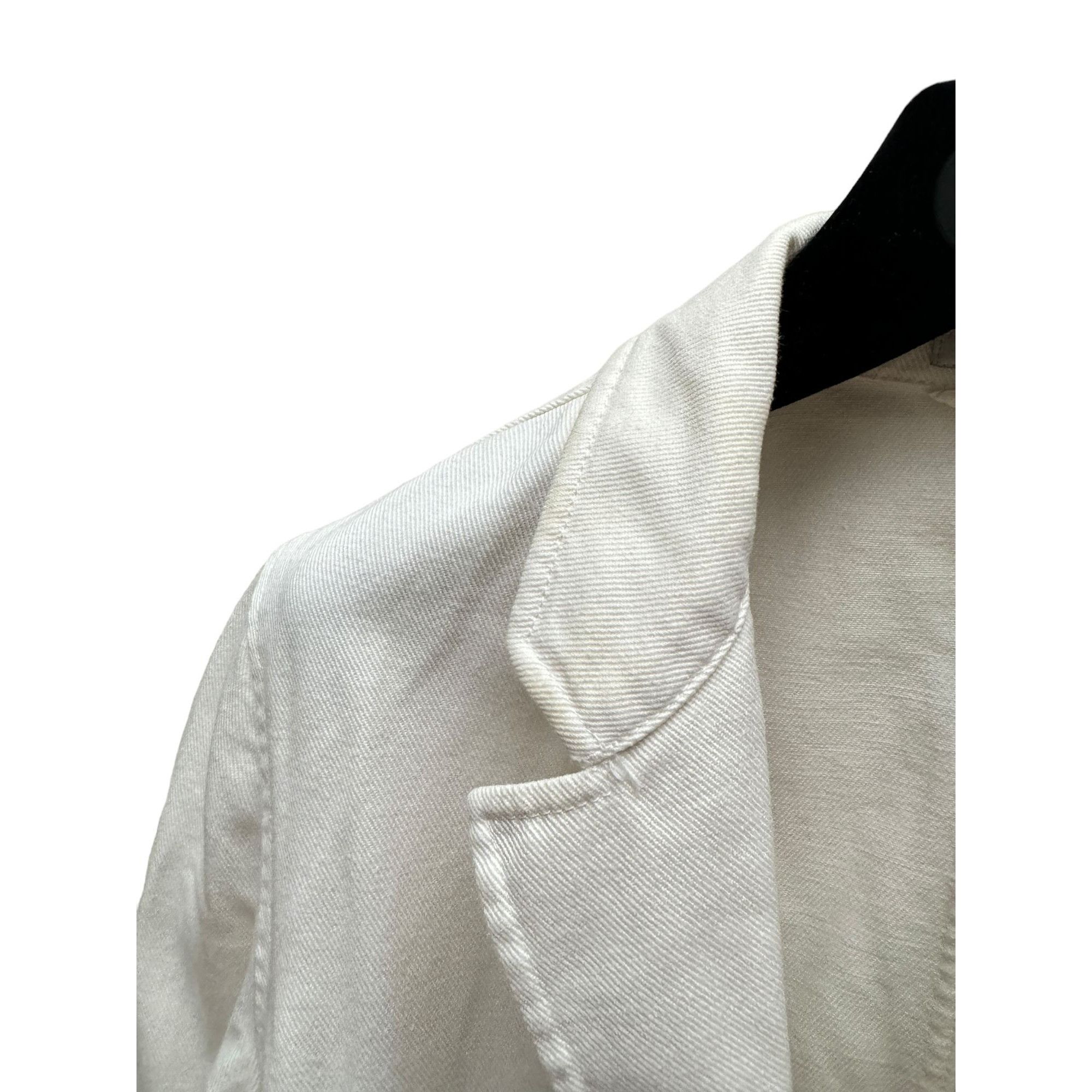 Miu Miu White Denim Blazer Jacket Size S / US 4 / IT 40 - 4 Thumbnail