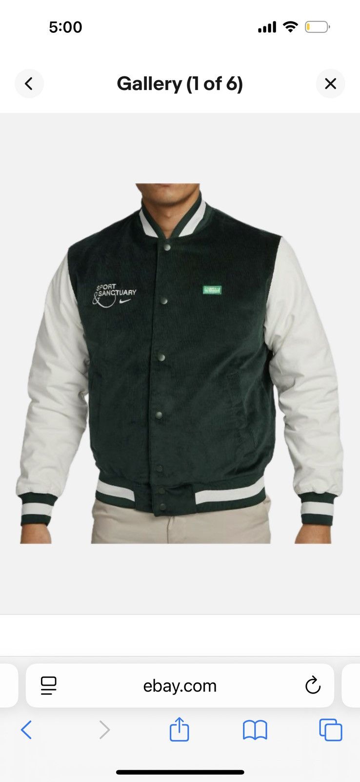 Nike Nike Corduroy Bomber Varsity Jacket Size US S / EU 44-46 / 1 - 8 Thumbnail