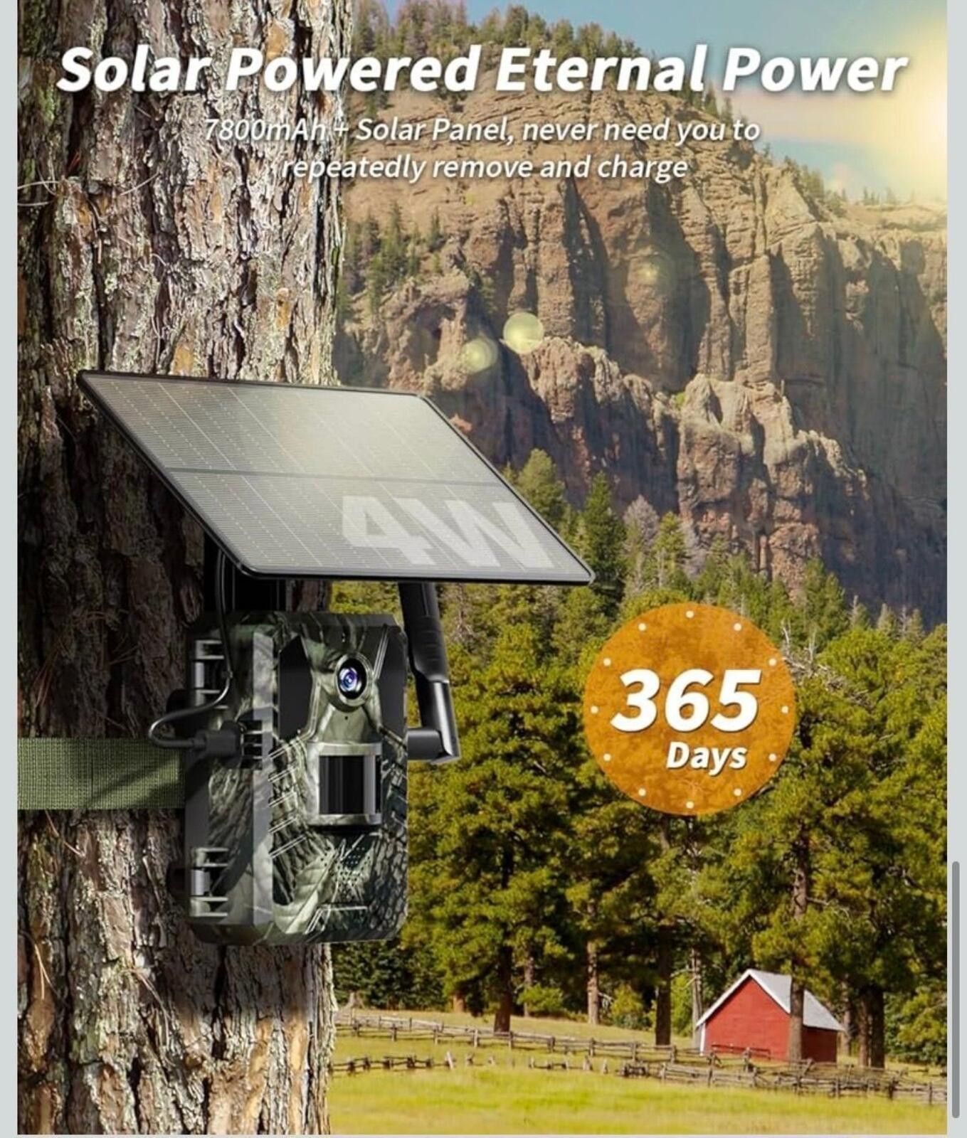 Other Trail Cam 2k HD Live View Cellular SIM 4G Game Camera Solar Size ONE SIZE - 6 Thumbnail