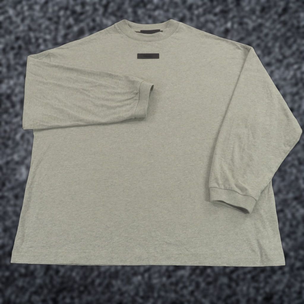 Fear of God Fear of God ESSENTIALS Shirt Mens Large Grey Crewneck Long Sleeve Tee Baggy FOG Size US L / EU 52-54 / 3 - 1 Thumbnail