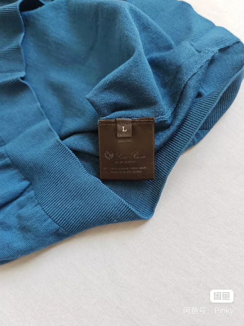 Loro Piana LORO PIANA Men's knit short-sleeved T-shirts Size US L / EU 52-54 / 3 - 4 Thumbnail