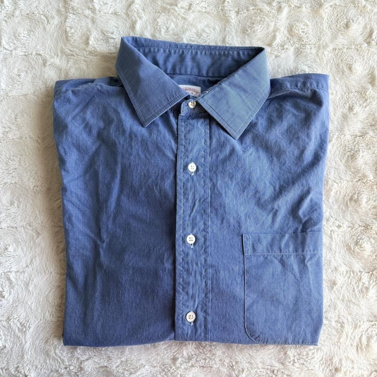 Brooks Brothers Vintage Brooks Brothers Shirt Mens 17-3 Blue Button 90s USA Size US XL / EU 56 / 4 - 1 Thumbnail