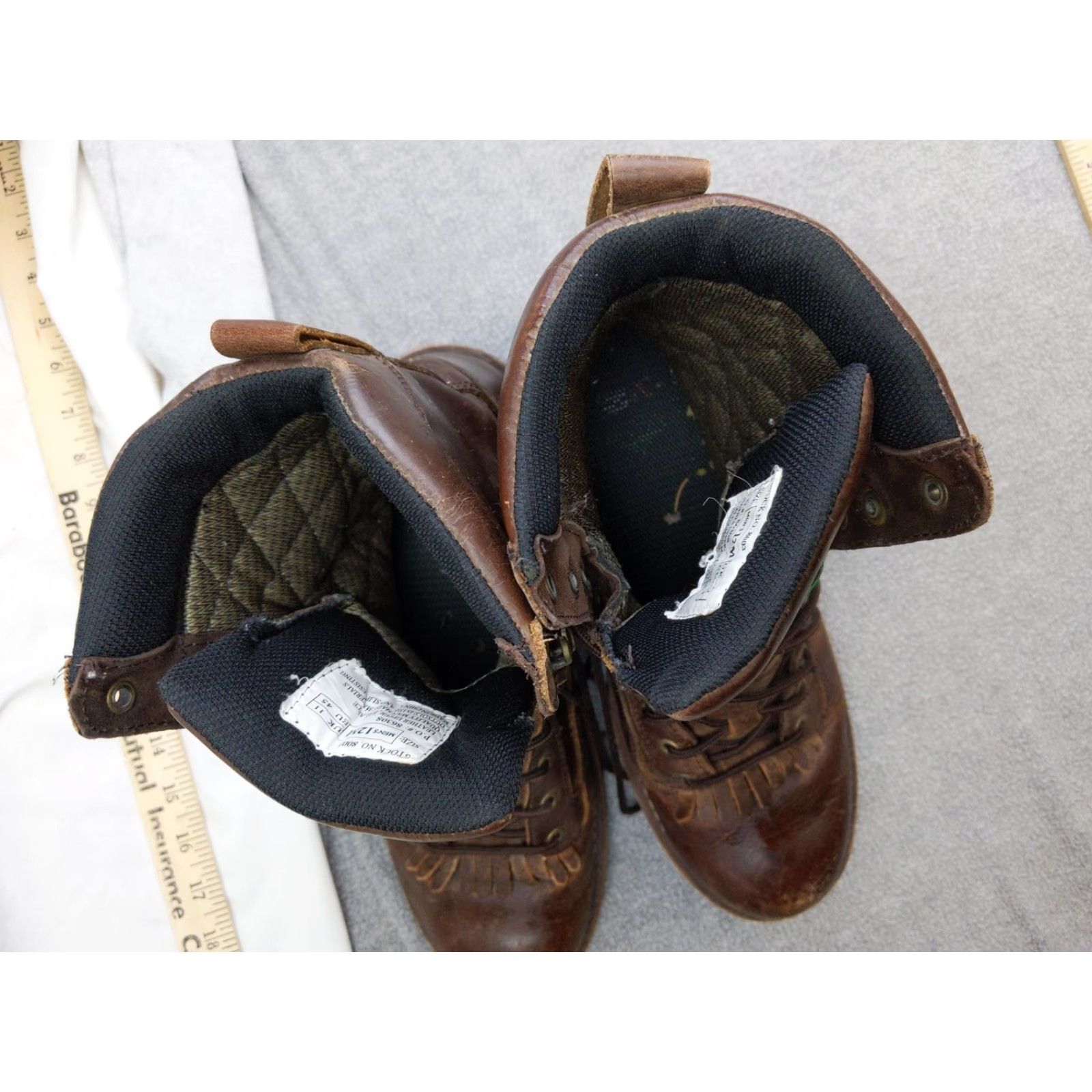 Vibram Wood N' Stream Snow Boots Mens 12 45 Brown Leather Waterproof Thinsulate Vibram Size US 12 / EU 45 - 4 Thumbnail