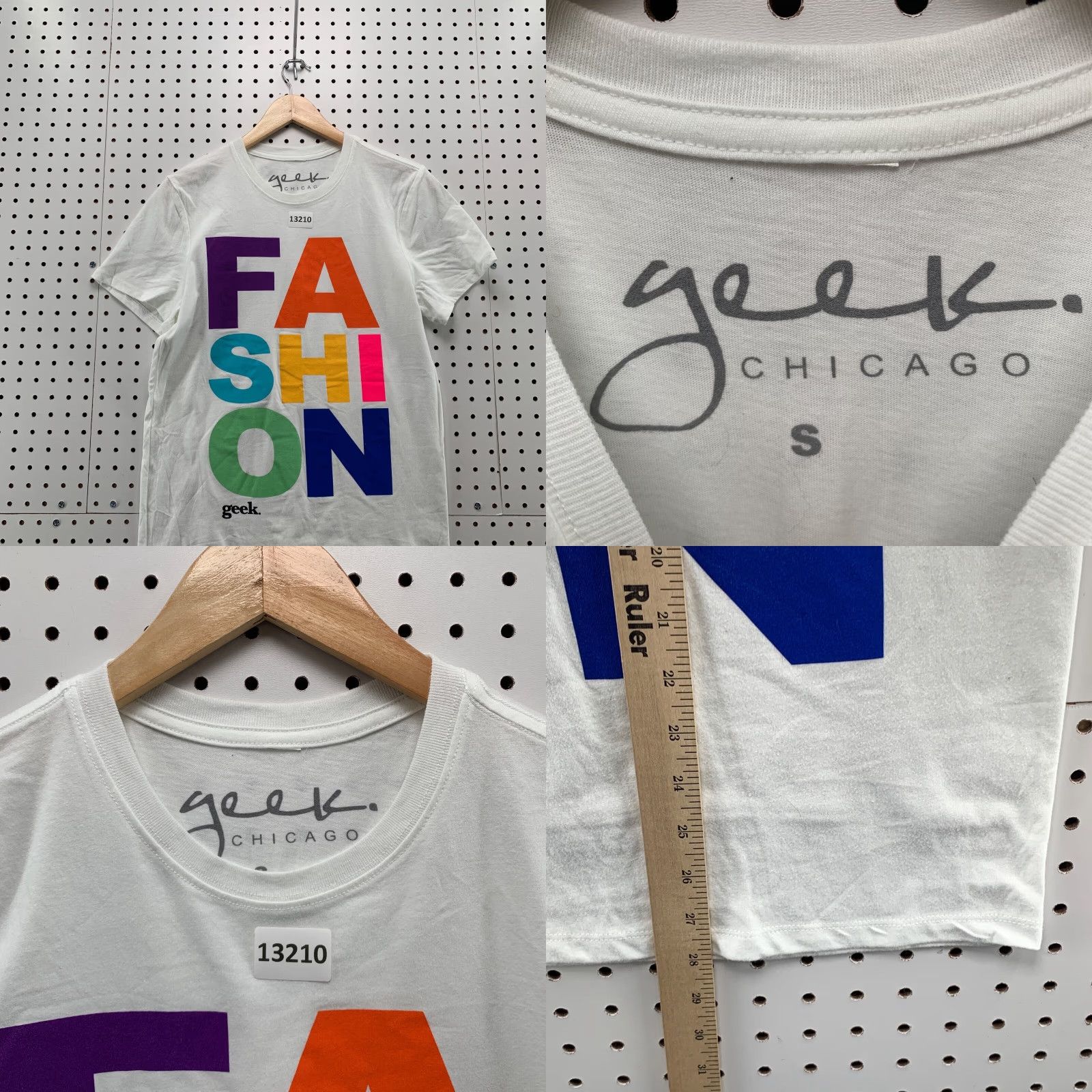 Vintage VINTAGE Fashion Geek Shirt White Adult Small Short Sleeve Graphic Tee Men Geek Theme Size S Size US S / EU 44-46 / 1 - 8 Thumbnail
