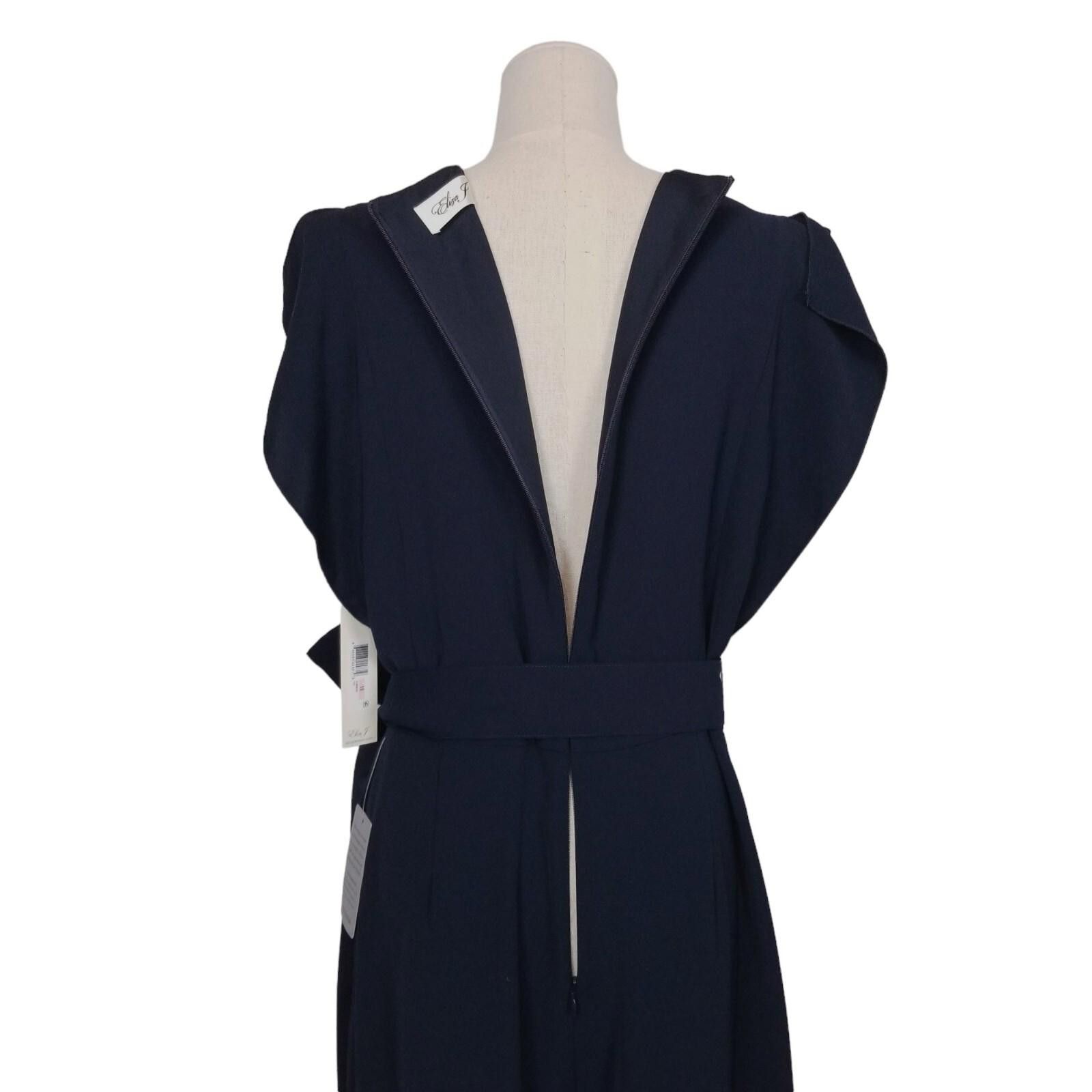Other NWT Eliza J Flutter Sleeve Crepe Wide Leg Jumpsuit Sz 10 Size 32" / US 10 / IT 46 - 5 Thumbnail
