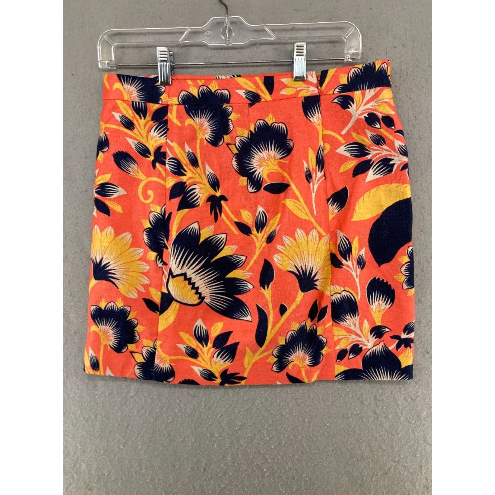 J.Crew J.CREW Skirt Mini Coral Floral Bohemian Linen Women size 2 Short Summer Spring Fall Size 26" / US 2 / IT 38 - 5 Thumbnail