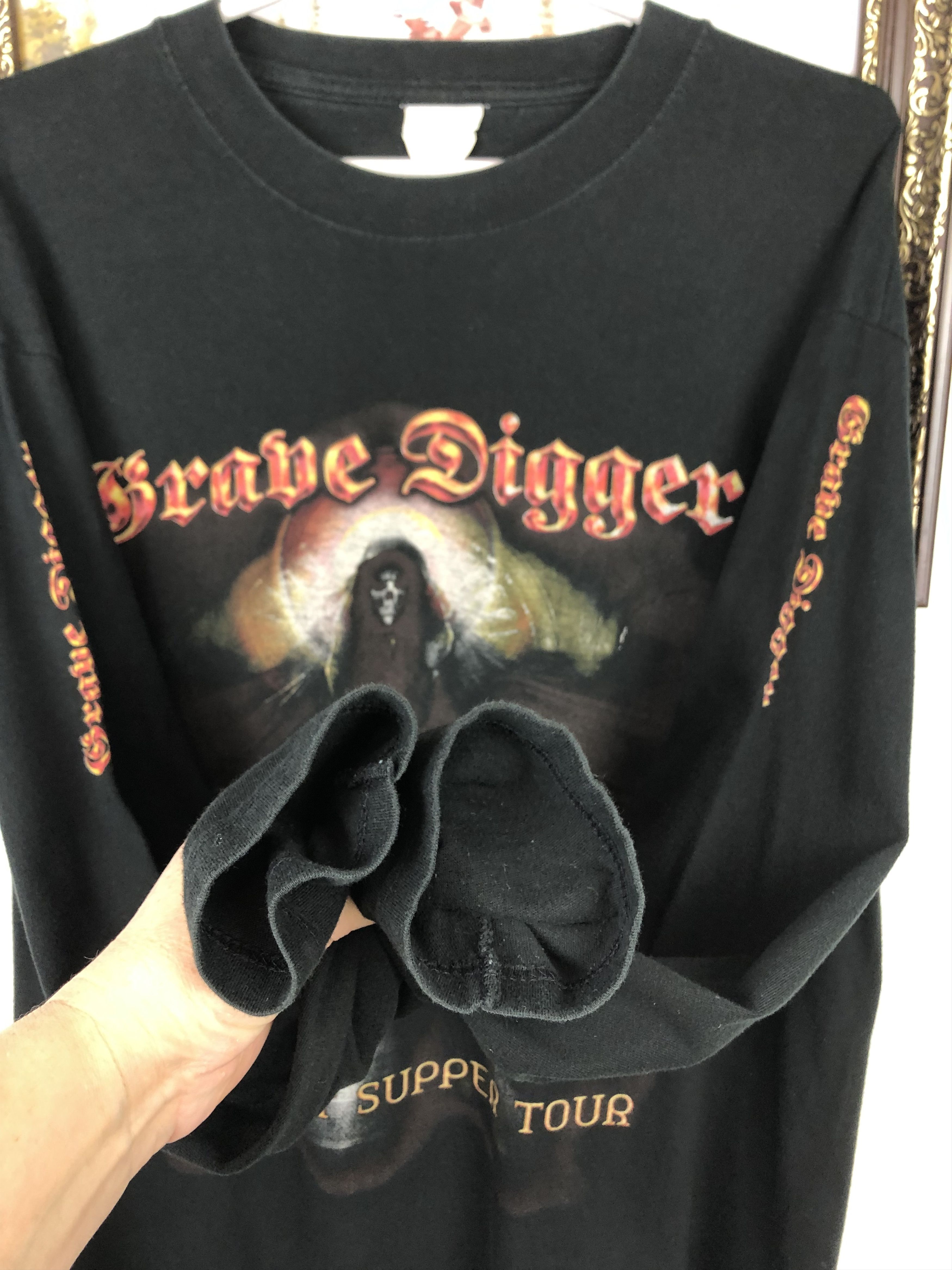 Band Tees Vintage Grave Digger Band Shirt Over Print Long Sleeve Tee Size US M / EU 48-50 / 2 - 4 Thumbnail