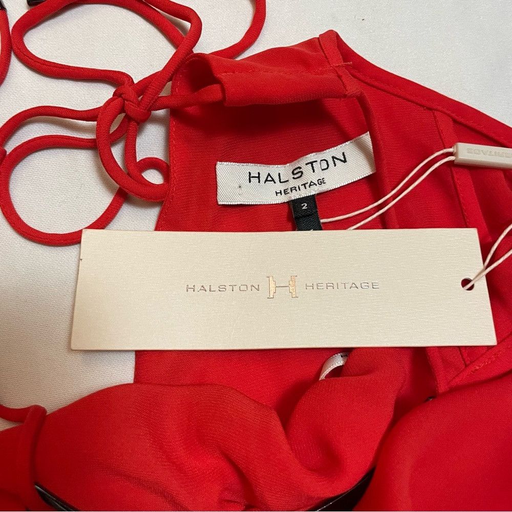 Halston Heritage NWT New $275 HALSTON HERITAGE Flowy Hardware Neckline Top S Size XS / US 0-2 / IT 36-38 - 9 Thumbnail