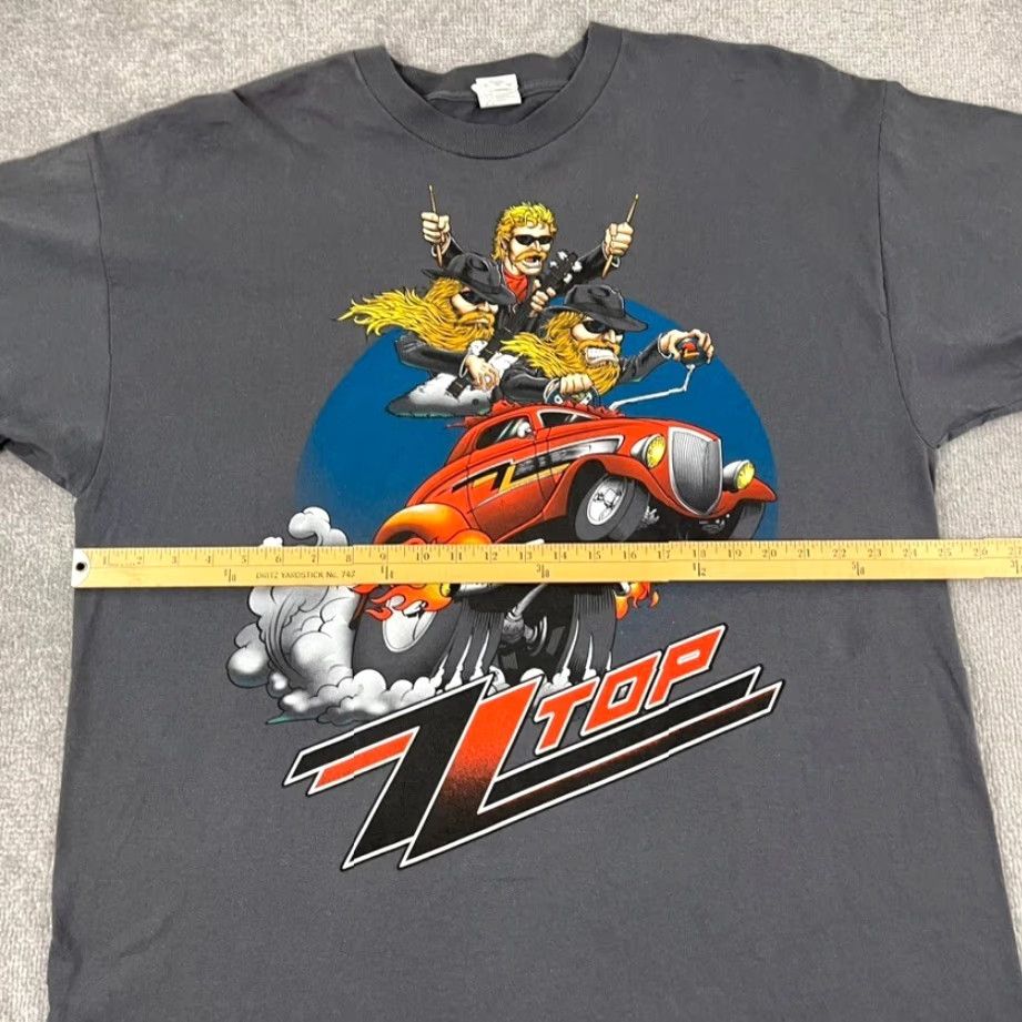 AAA ZZ TOP Shirt Mens 2XL XXL Gray Large Graphic Rock Band Music Tee Y2K Size US XXL / EU 58 / 5 - 7 Thumbnail